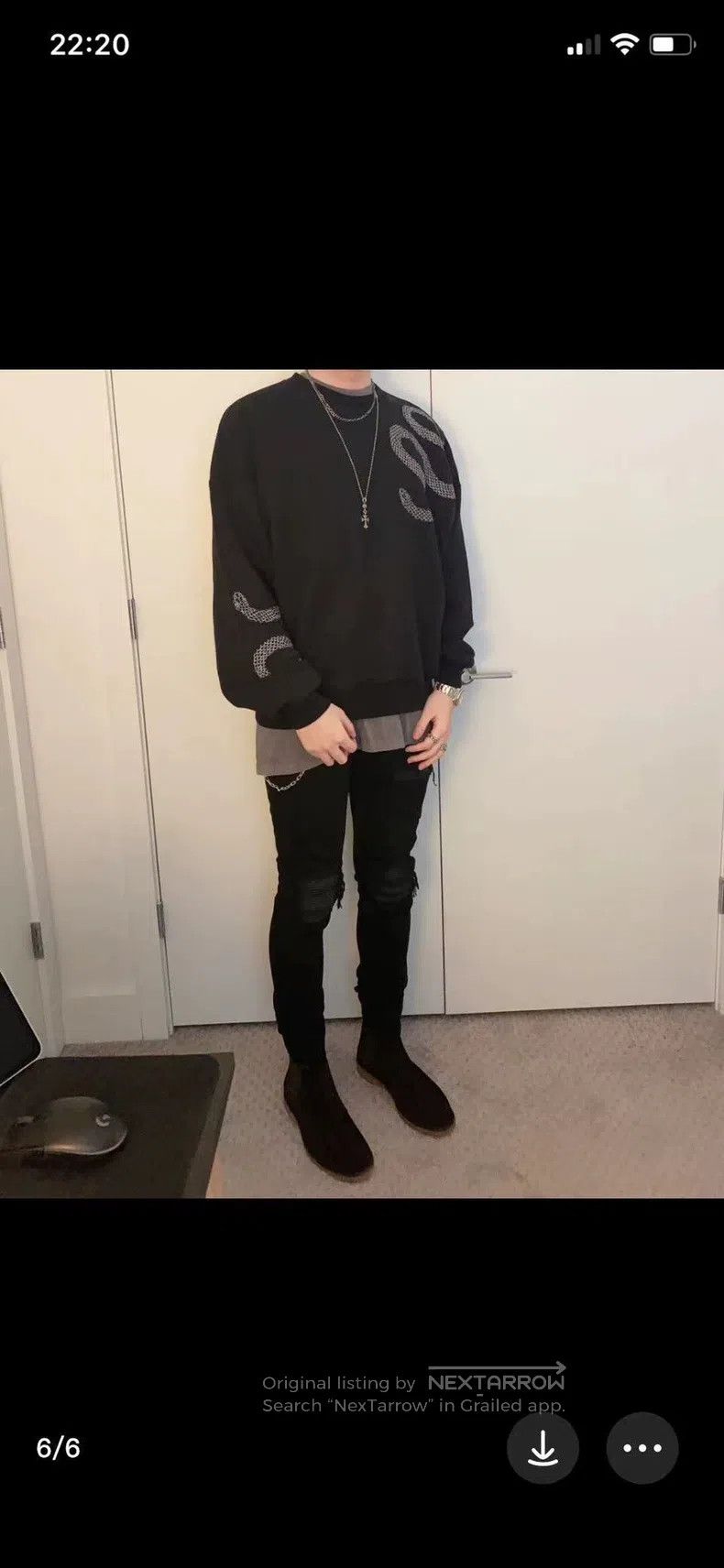 Amiri Amiri Studded Snake Sweatshirt Size US XS / EU 42 / 0 - 6 Thumbnail