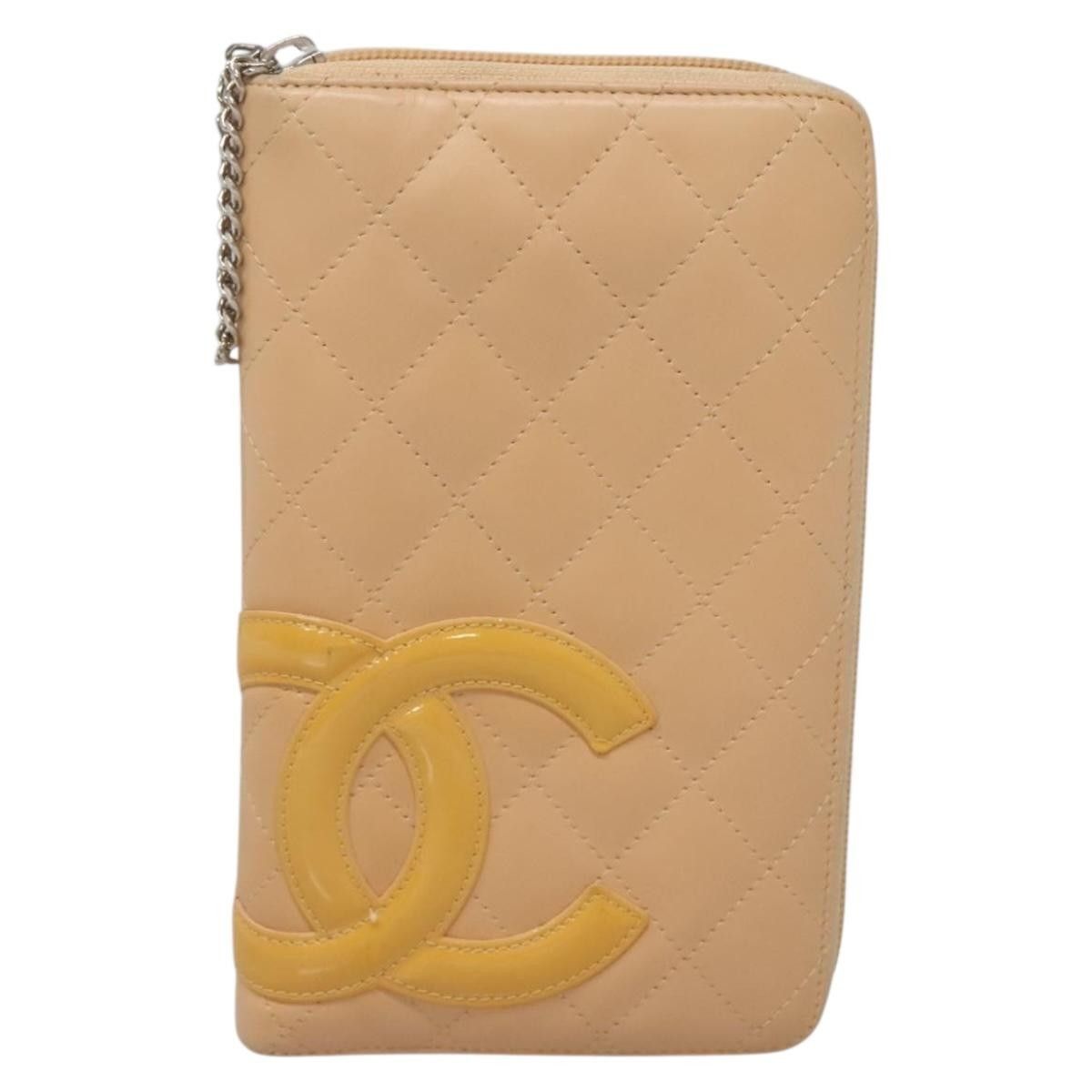 Chanel Chanel Cambon Zip Around Organizer Wallet Quilted Lambskin Size ONE SIZE - 1 Thumbnail