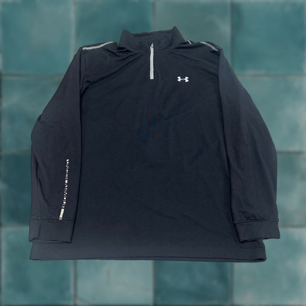 Under Armour Under Armour Shirt Mens M Loose 1/4 Zip Coldgear Infrared Black Performance EUC Size US M / EU 48-50 / 2 - 1 Thumbnail