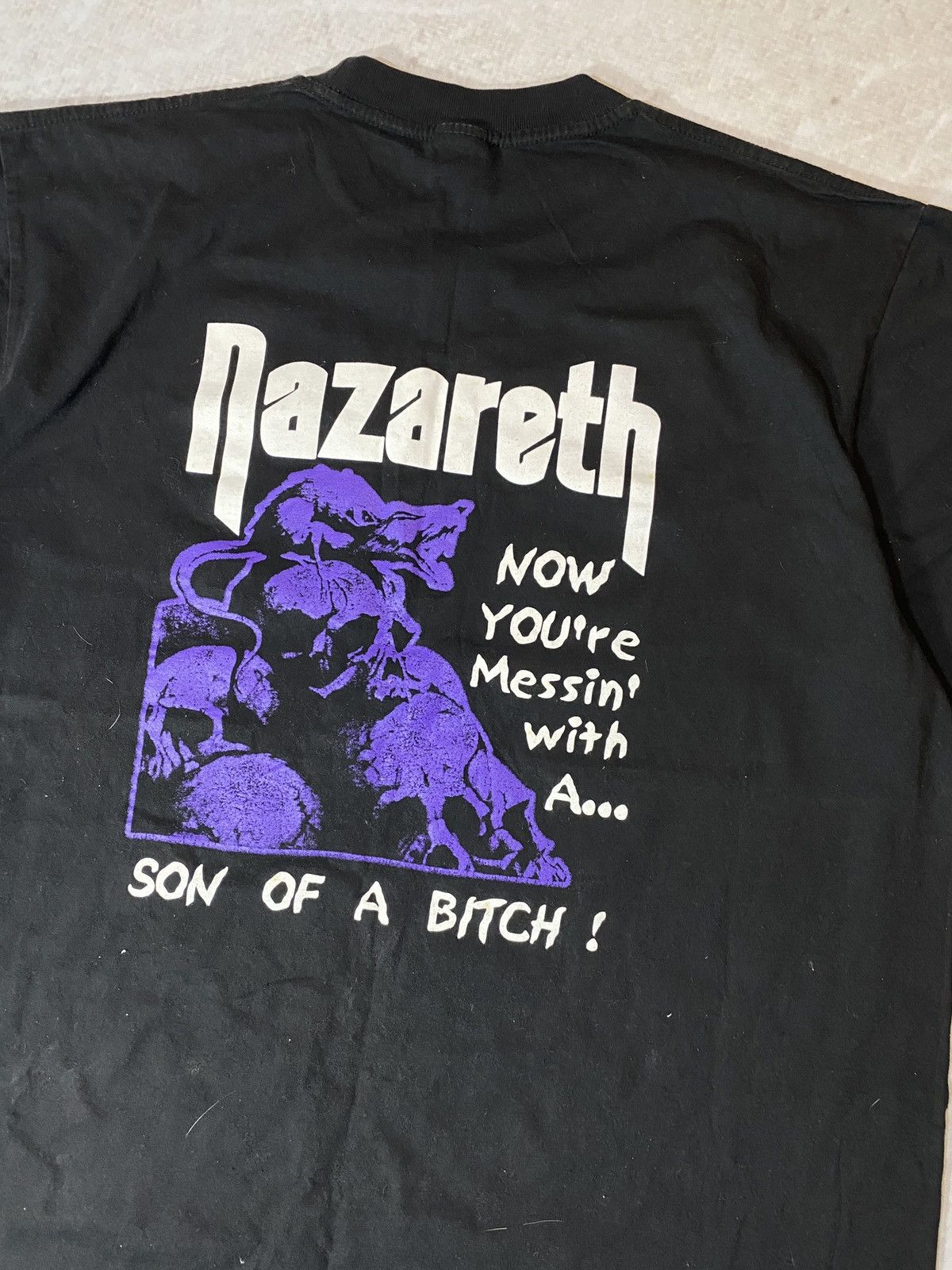 Band Tees × Vintage Vintage 90s Nazareth Hard Rock Bend Tour 1999s Tee Size US XL / EU 56 / 4 - 5 Thumbnail