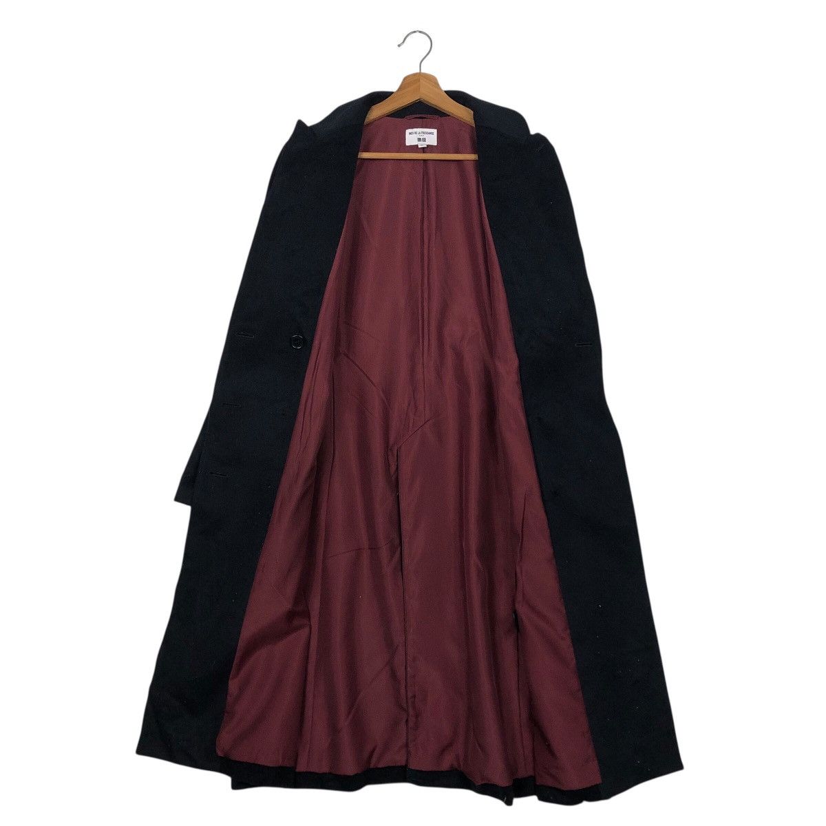 Japanese Brand 📌Rich Black Long Jacket Double Breast Ines De La Fressange Size US XL / EU 56 / 4 - 15 Thumbnail