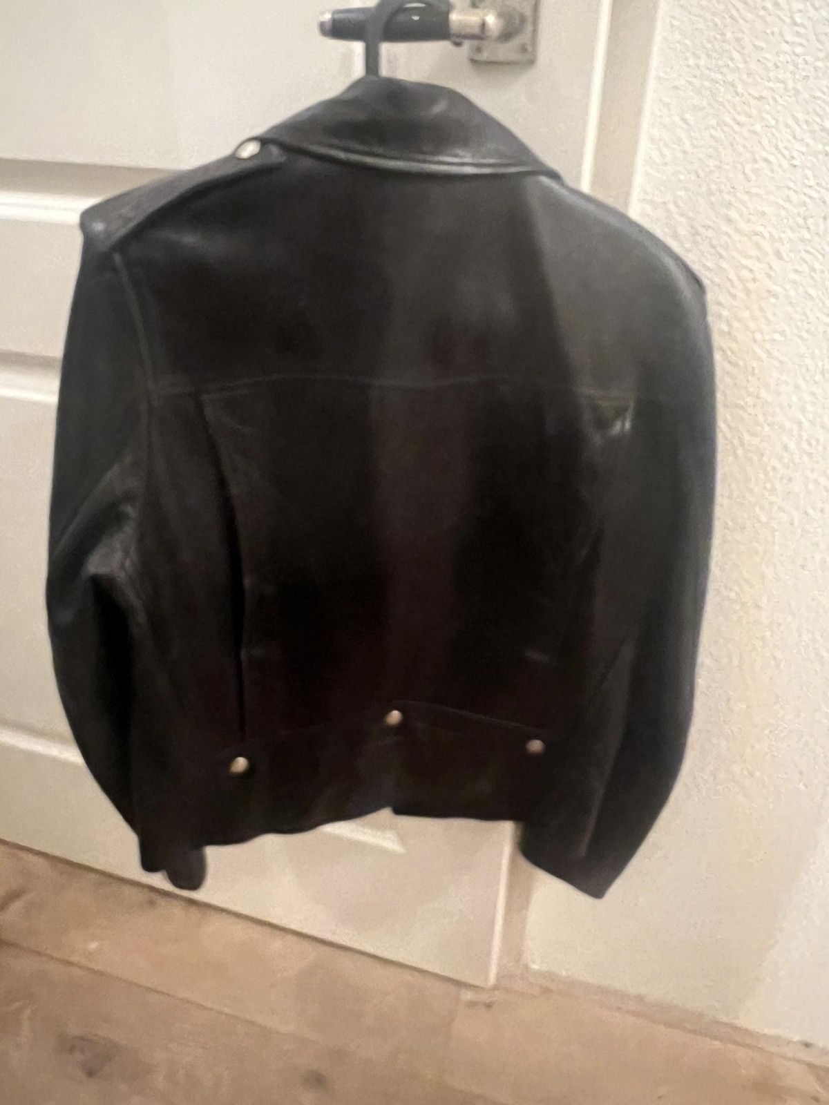 image of YVES Saint Laurent Leather Jacket in Black, Men's (Size Small)