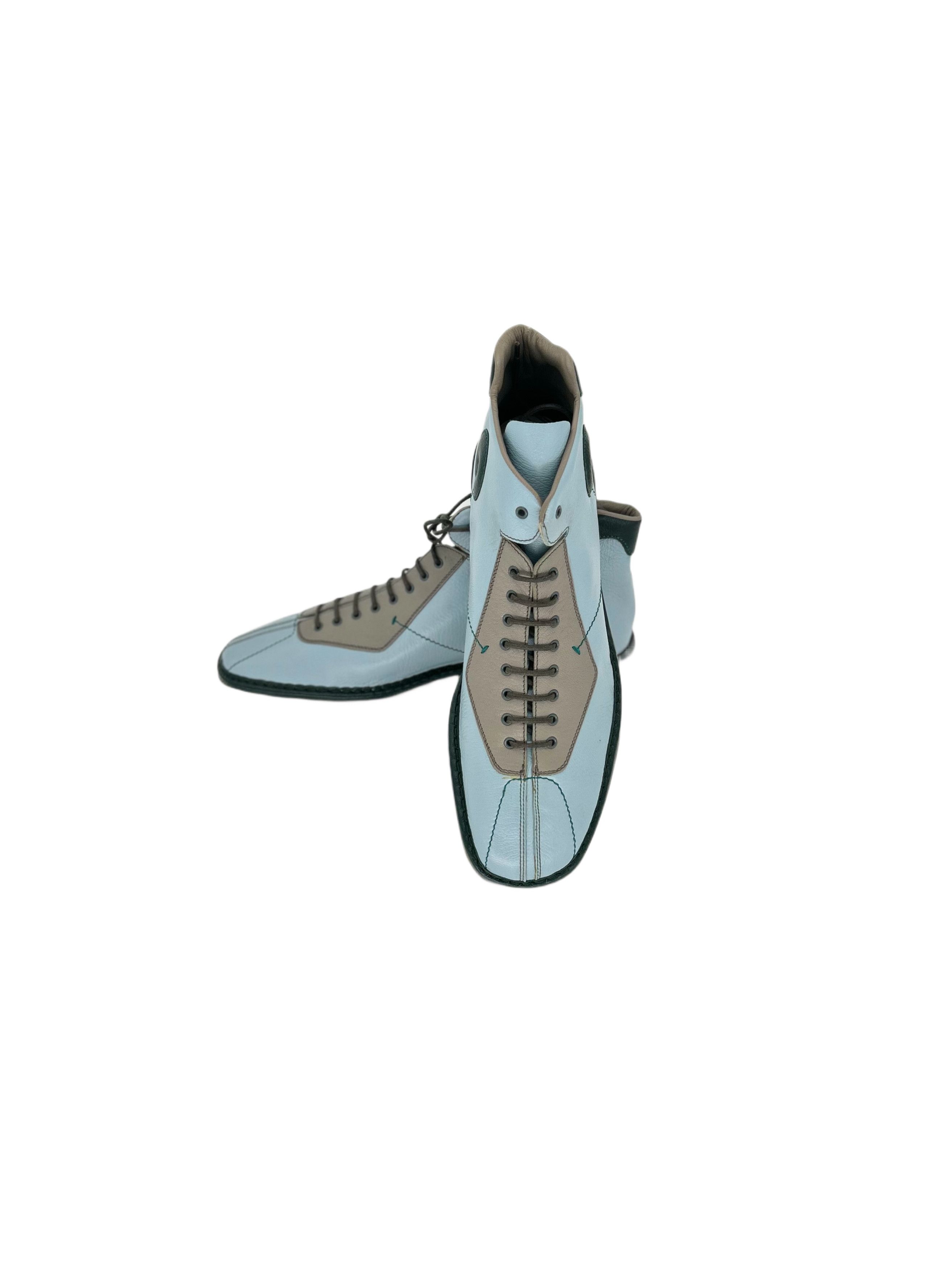 Prada Prada Libea Rossa Blue Hybrid High Top Lace Up Sneaker Shoes Size US 11 / EU 44 - 5 Thumbnail