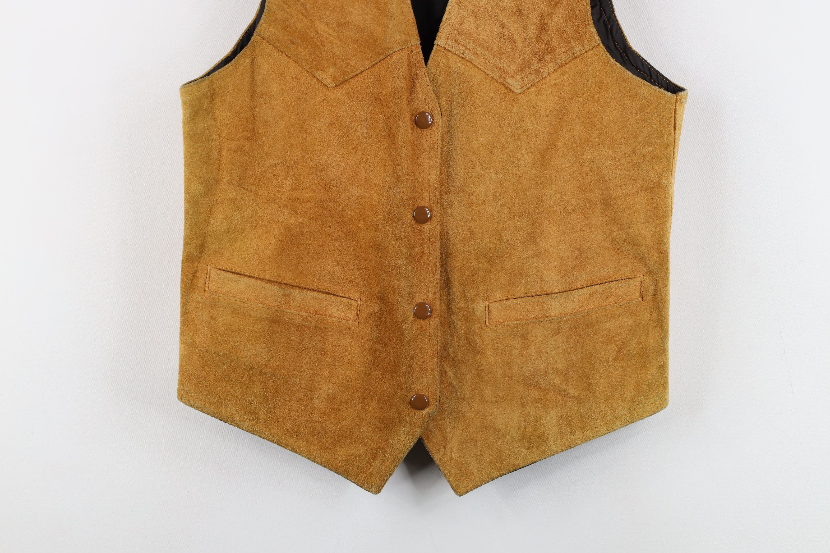 Playboy × Vintage Vintage 70s 80s Playboy Bunny Leather Vest Jacket Brown Size S / US 4 / IT 40 - 3 Thumbnail