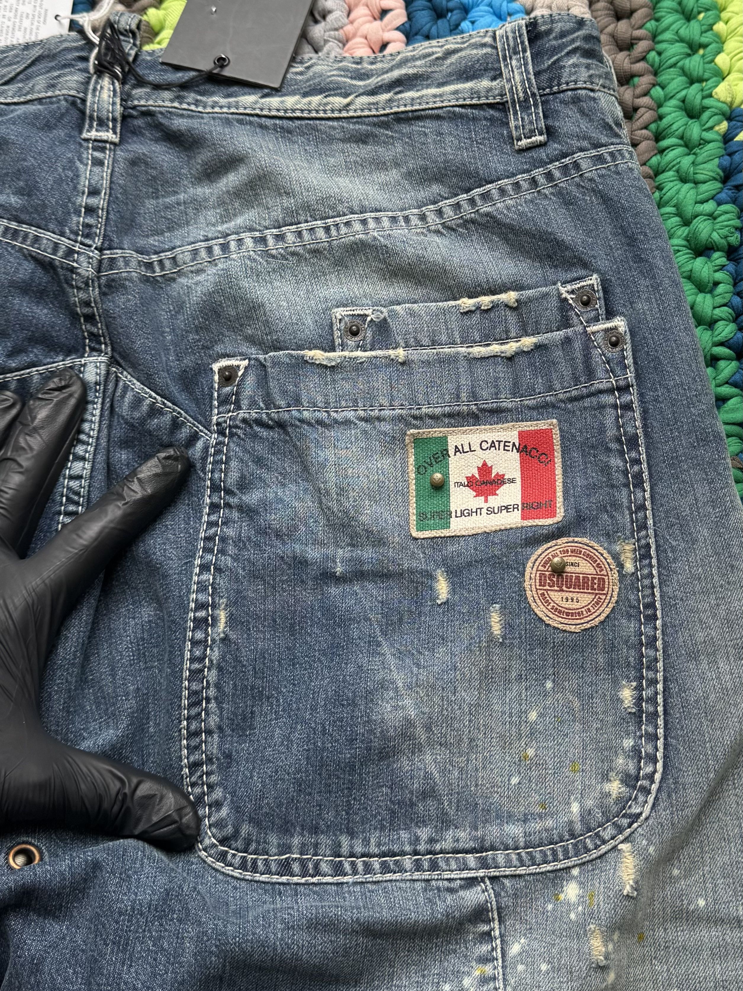 Dsquared2 Disquared2 Distressed Jeans Straight Leg Paint Splatter Y2K Size US 34 / EU 50 - 20 Thumbnail
