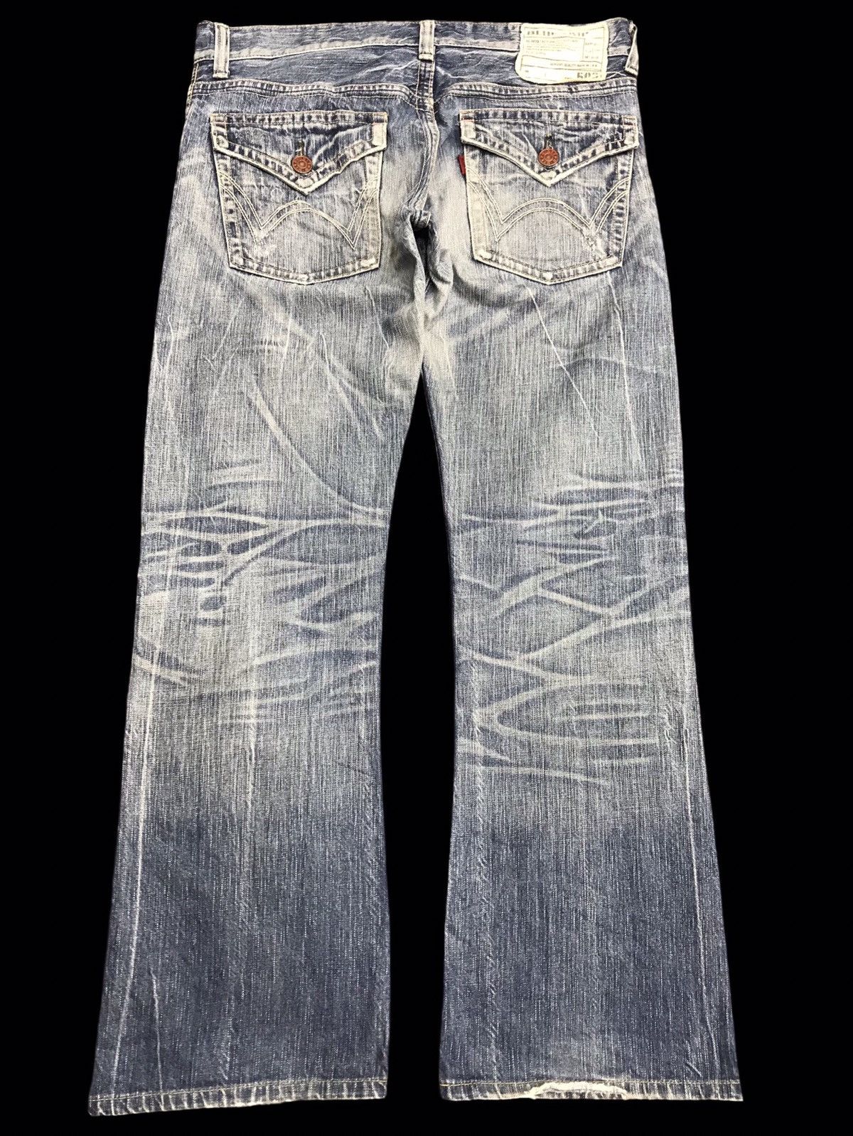 Edwin 💥FLARE💥ARCHIVAL EDWIN 503 SICK FADES FLARE DENIM F416 Size US 35 - 2 Thumbnail