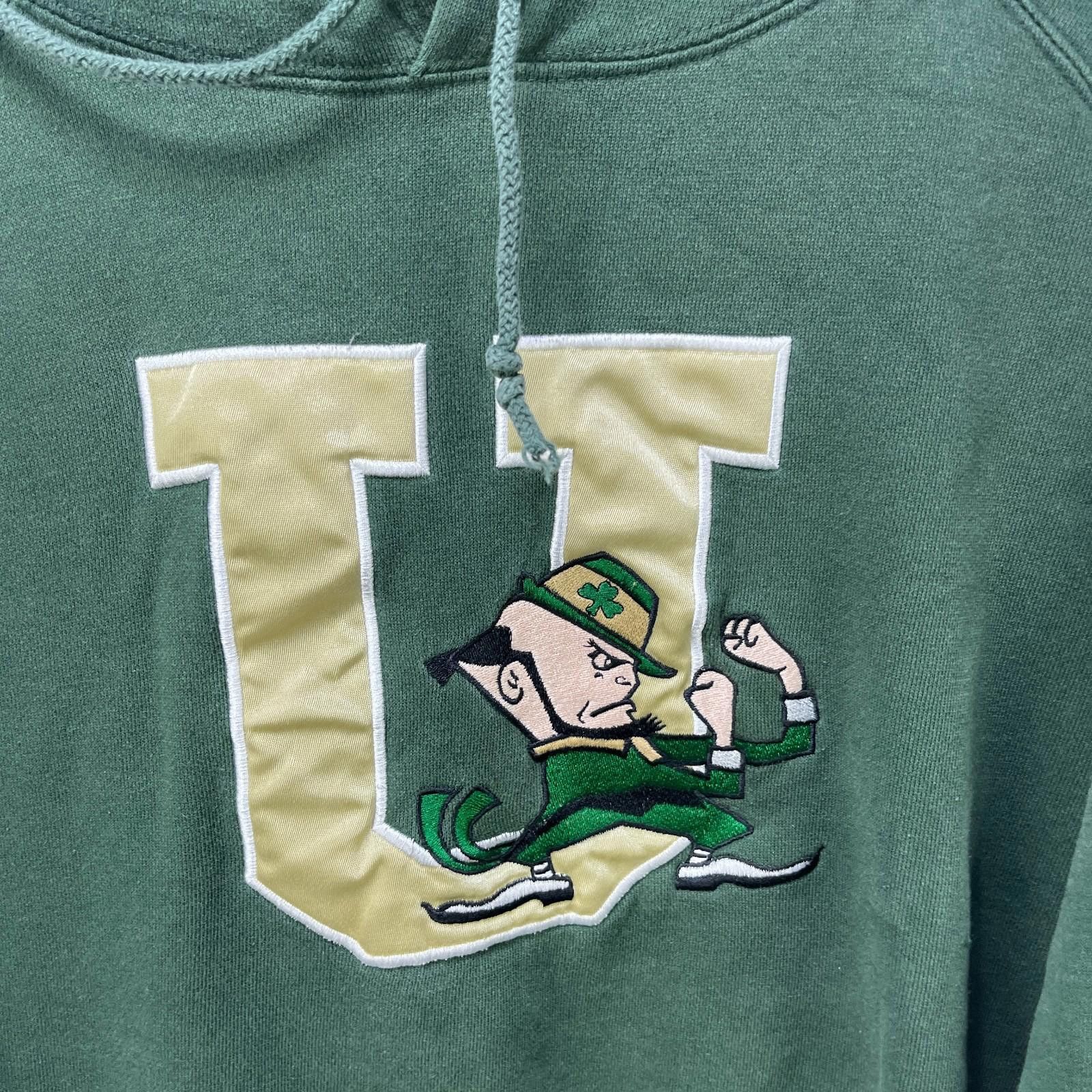 Other Vintage 90s Notre Dame Fighting Irish Hoodie Embroidered L Size ONE SIZE - 2 Thumbnail