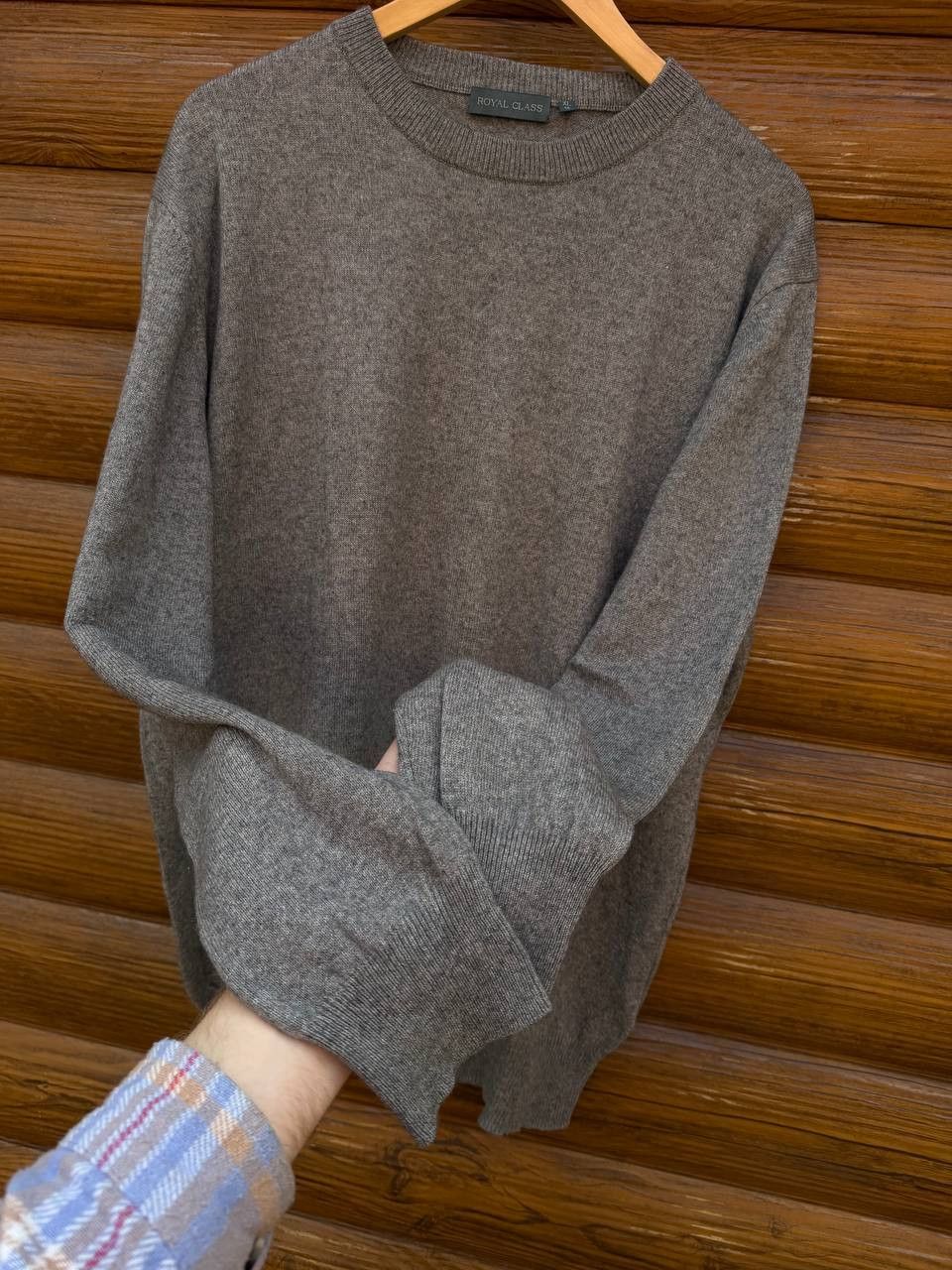 Other Royal Class Luxury Silk Cashmere Sweater Size XL 56 Grey Size US XL / EU 56 / 4 - 4 Thumbnail
