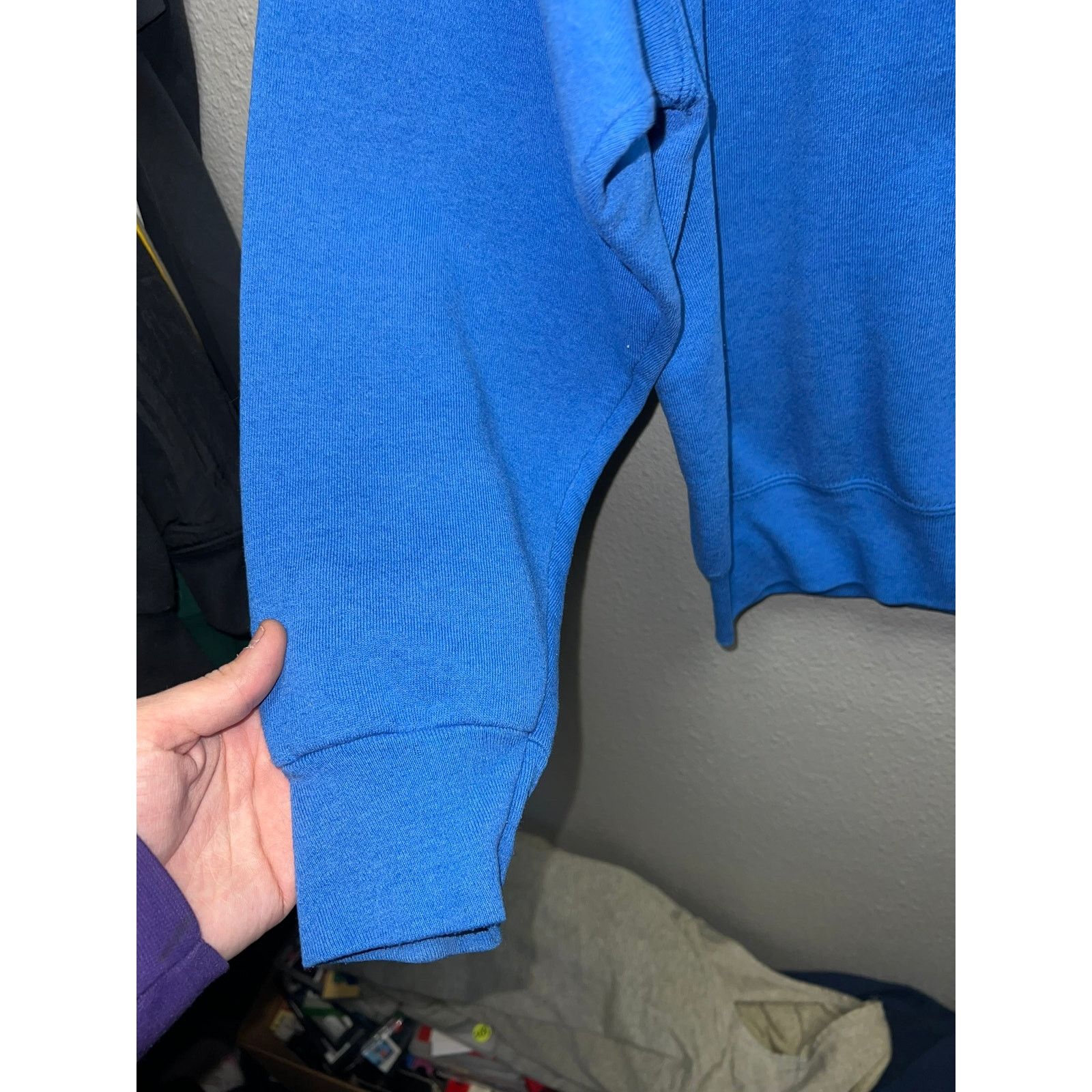 Vintage Vintage Blue Blank Sweatshirt Crewneck Heavy USA 90s Large Size US L / EU 52-54 / 3 - 4 Thumbnail