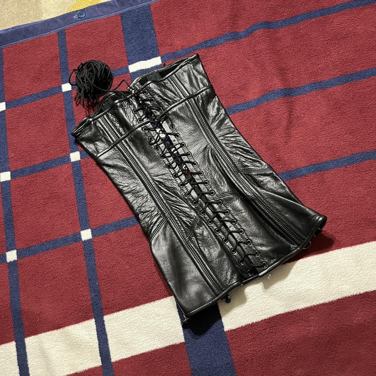 Other Vintage Rare Stormy Leather black bustier Corset Dress Size ONE SIZE - 2 Thumbnail