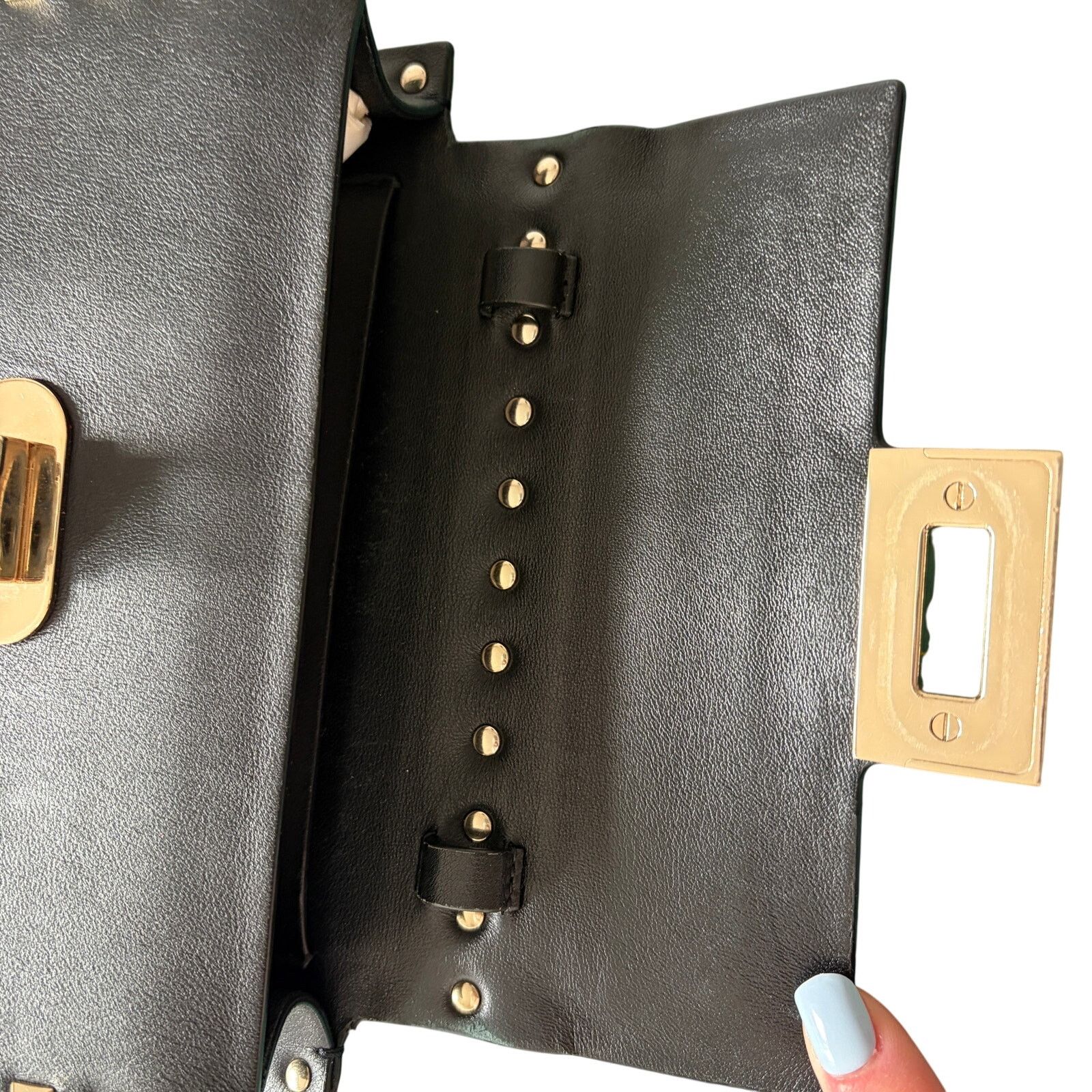 Valentino Valentino Rockstud Flap Convertible Black Leather Bag + COA Size ONE SIZE - 3 Thumbnail