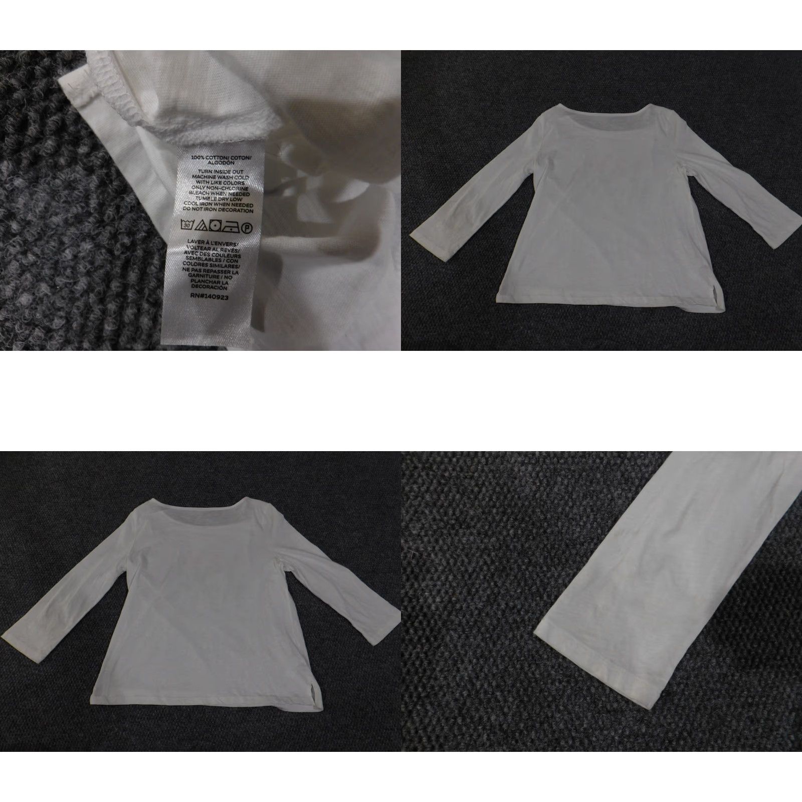 Loft LOFT Blouse Shirt Womens Large White Floral Knit Cotton 3/4 Sleeve Ruffle Casual Regular Short Sleeve? Size L / US 10 / IT 46 - 8 Thumbnail