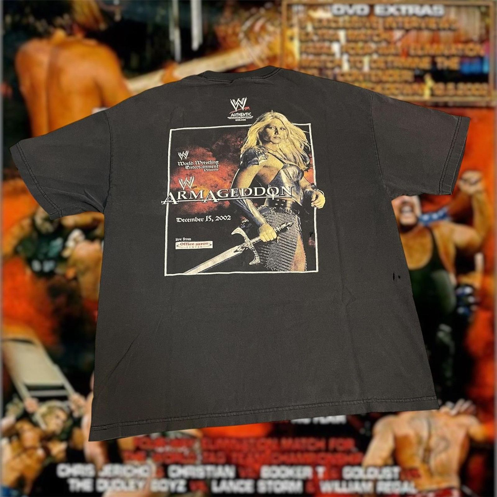 Vintage × WWE Vintage 2002 WWE Armageddon POV Torrie Wilson Wrestling Tee Size US XL / EU 56 / 4 - 1 Thumbnail