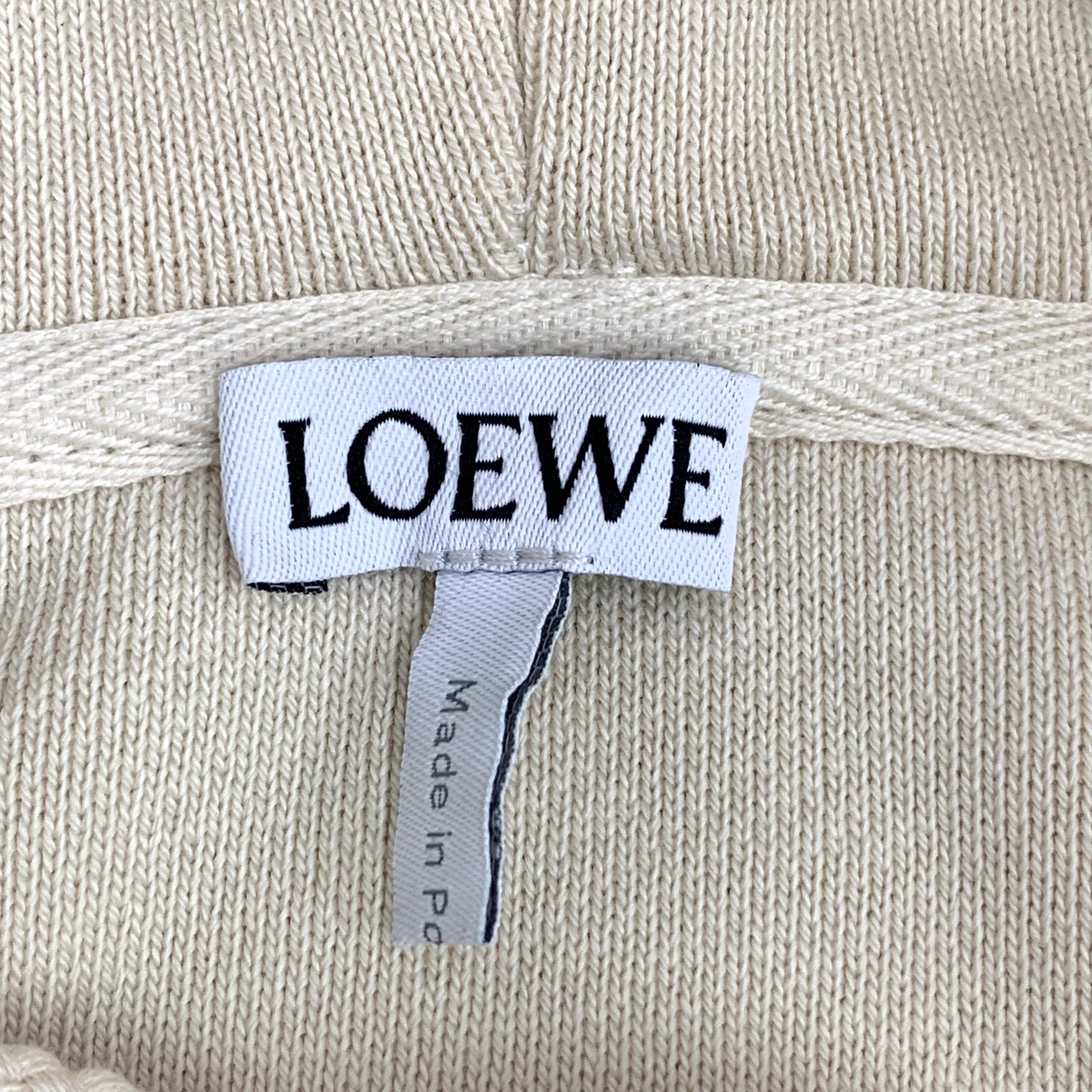 Loewe Loewe Logo Embroidered Hoodie Beige (M) Size US M / EU 48-50 / 2 - 5 Thumbnail
