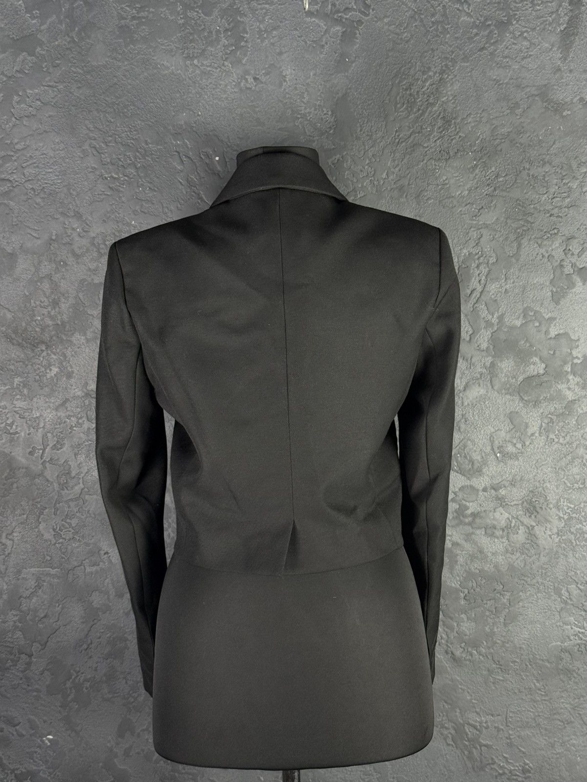 Sandro New Sandro Paris Kama Structural Cropped Black Blazer Jacket Size XS / US 0-2 / IT 36-38 - 8 Thumbnail