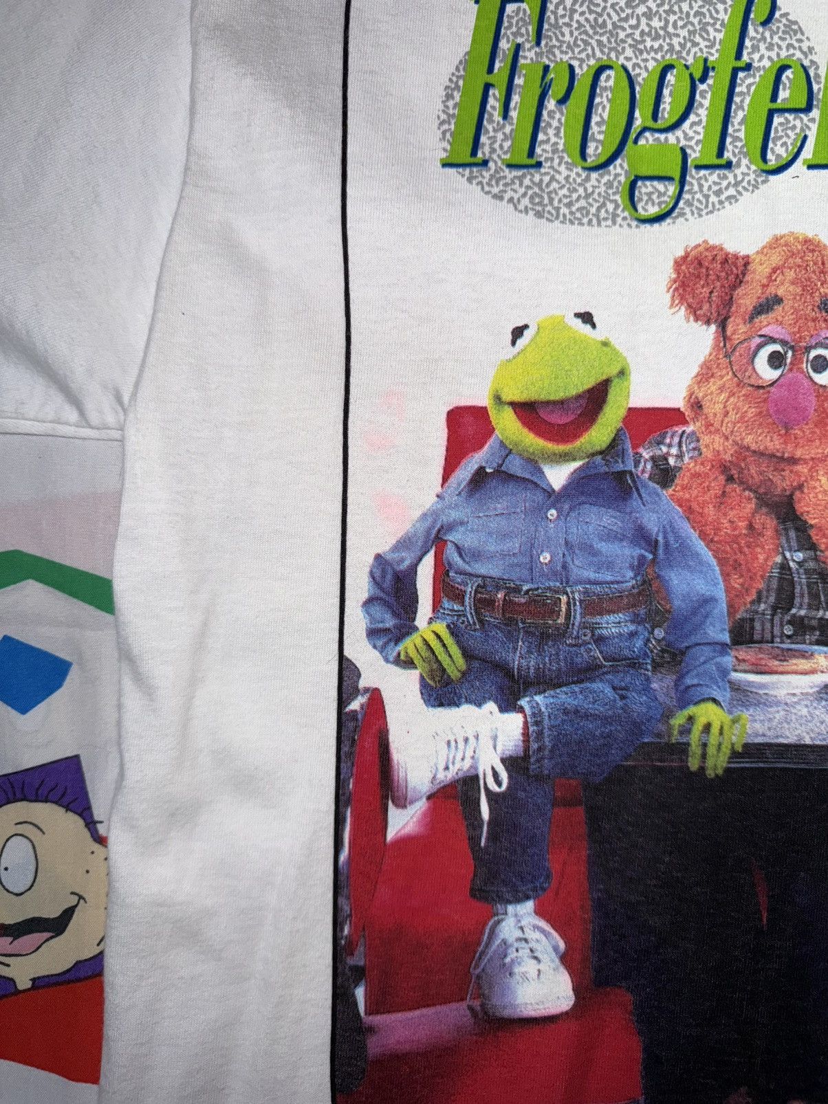 Tultex NOS Vintage 90s Muppets Seinfeld Parody Frogfeld T- Shirt Size US L / EU 52-54 / 3 - 4 Thumbnail