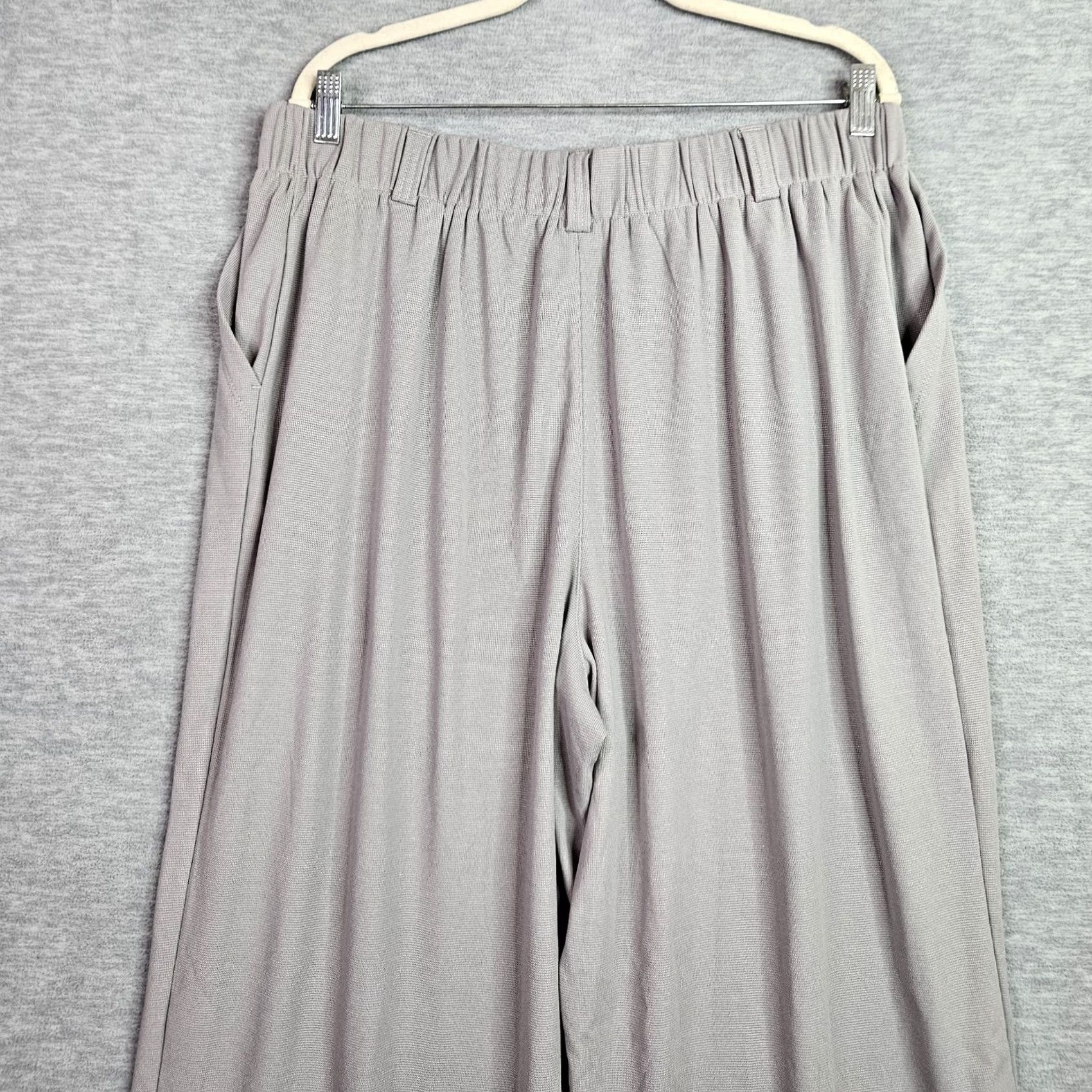Vintage Halara Womens Wide-Leg Pants Size 1X Gray Pleated Stretch Pants Womens Plus Size 1X Gray Halara wide-leg pants Size 40" / US 18 - 3 Thumbnail