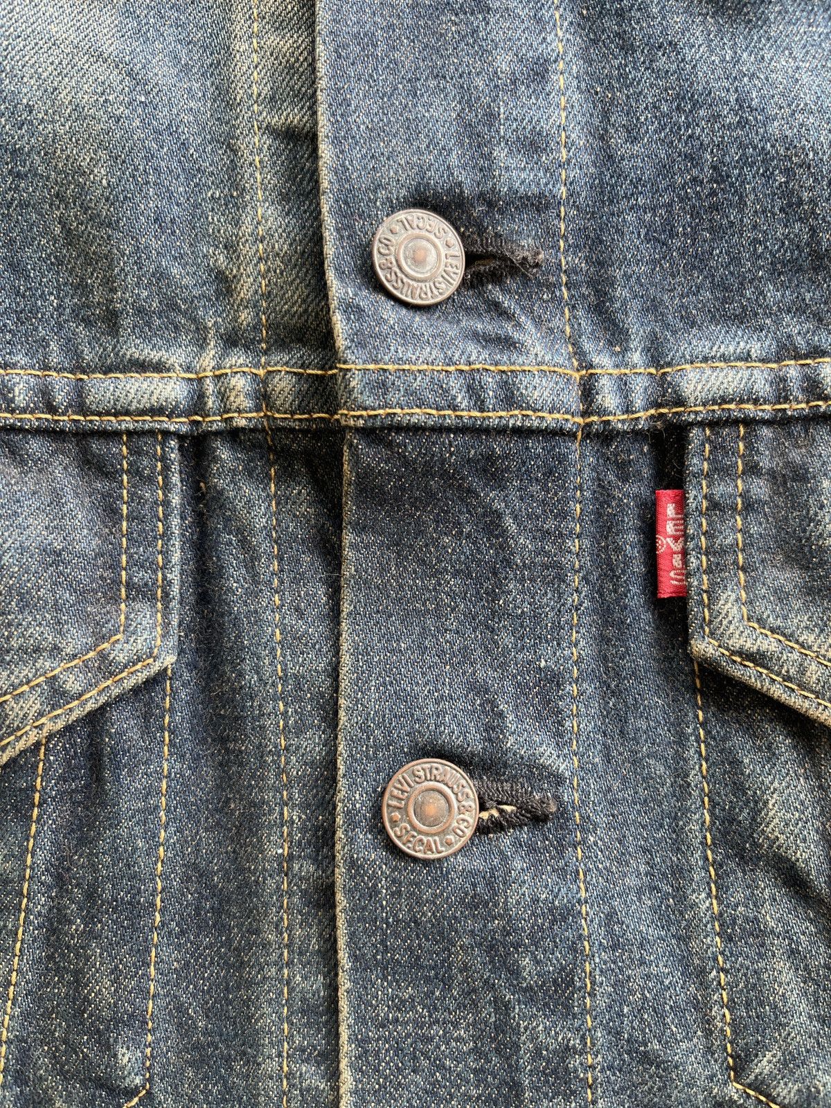 Levi's Vintage Clothing Vintage Levis Big E Lot 71557 Denim Trucker Jacket Size US S / EU 44-46 / 1 - 18 Thumbnail
