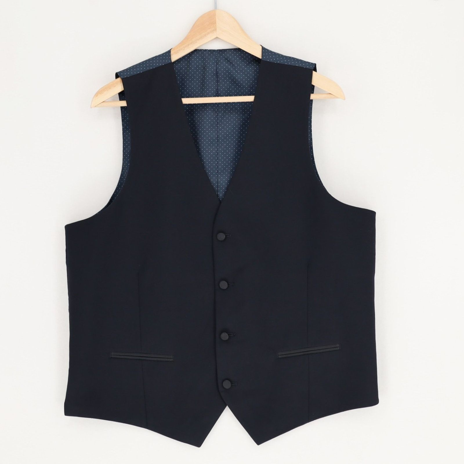 Alfani Alfani Men's Black Stretch Formal Slim-Fit Suit Vest Size L Size 44R - 2 Thumbnail
