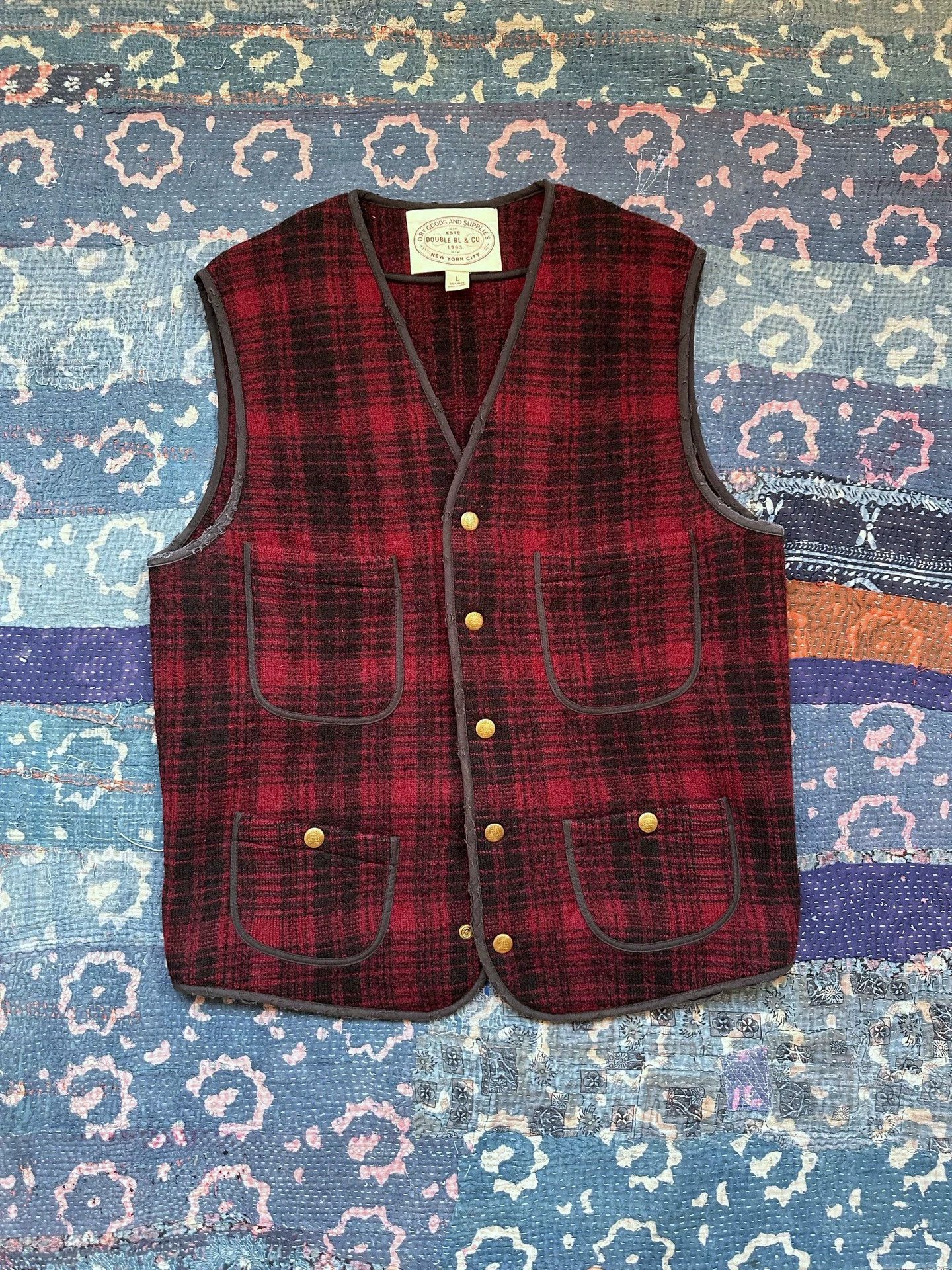 RRL Ralph Lauren RRL Plaid 4-Pocket Vintage Distressed Vest L (M) Size US L / EU 52-54 / 3 - 1 Thumbnail