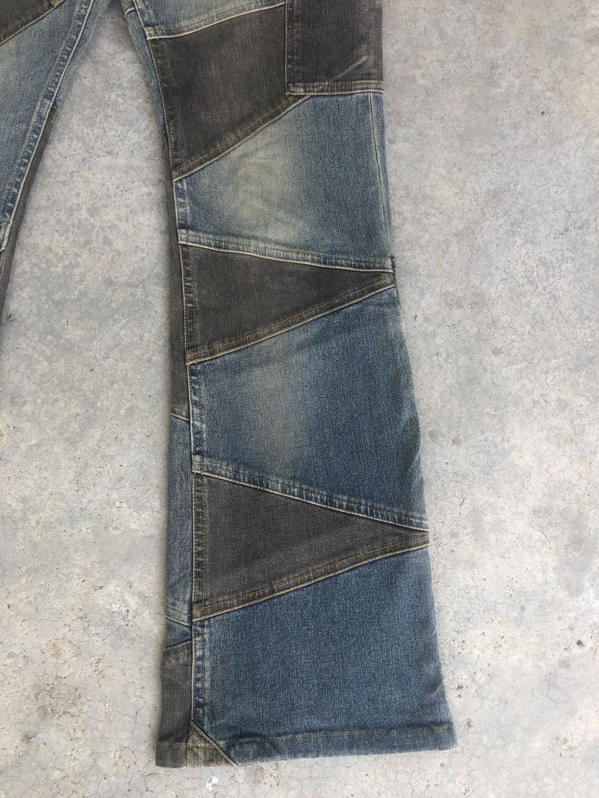 If Six Was Nine Japanese Modern Lover Flared Jeans Distressed Patchwork Size US 32 / EU 48 - 7 Thumbnail