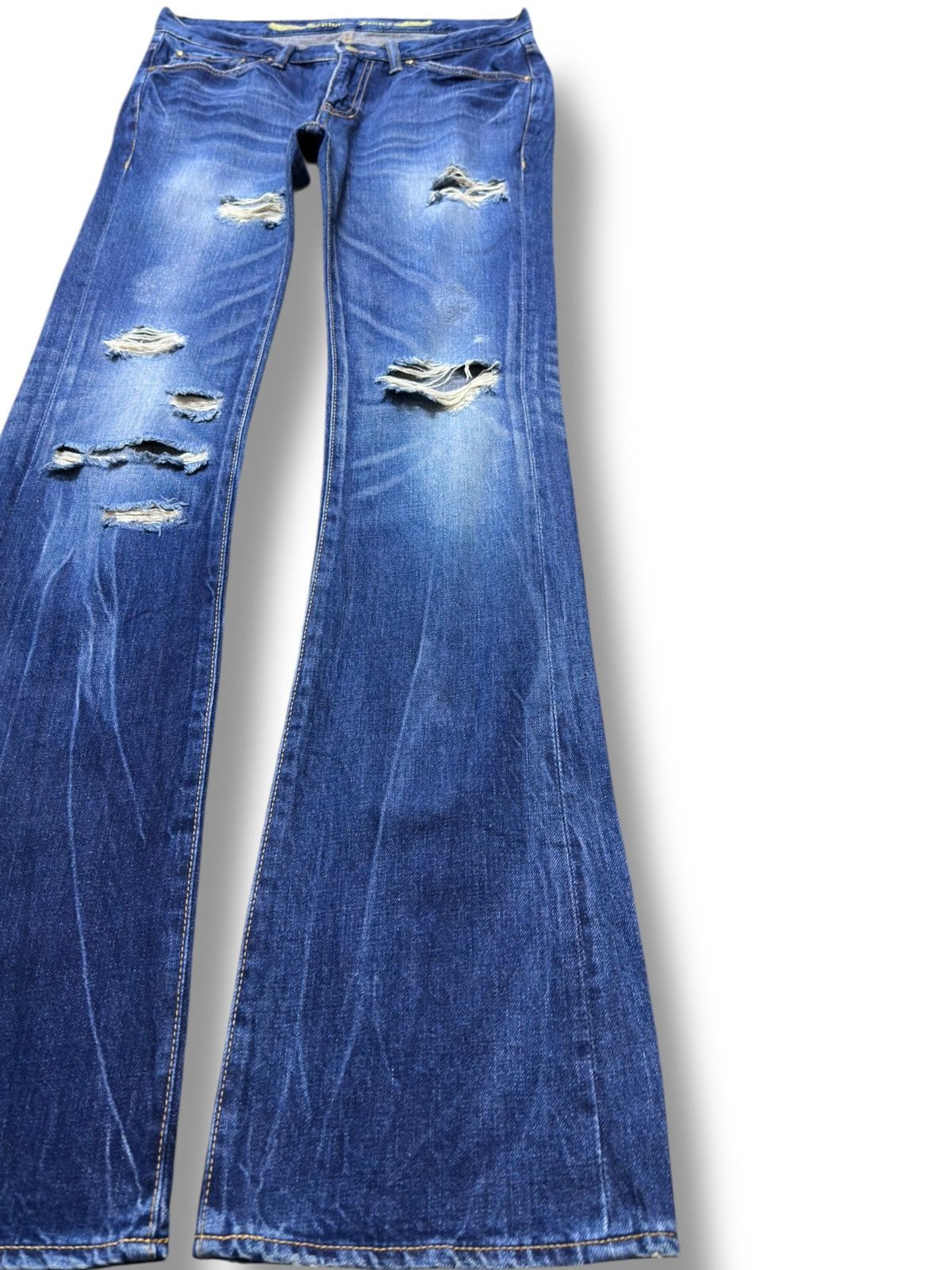 Kapital Vintage Gennaro Flare Ripped Grunge Distressed Denim Size US 32 / EU 48 - 4 Thumbnail