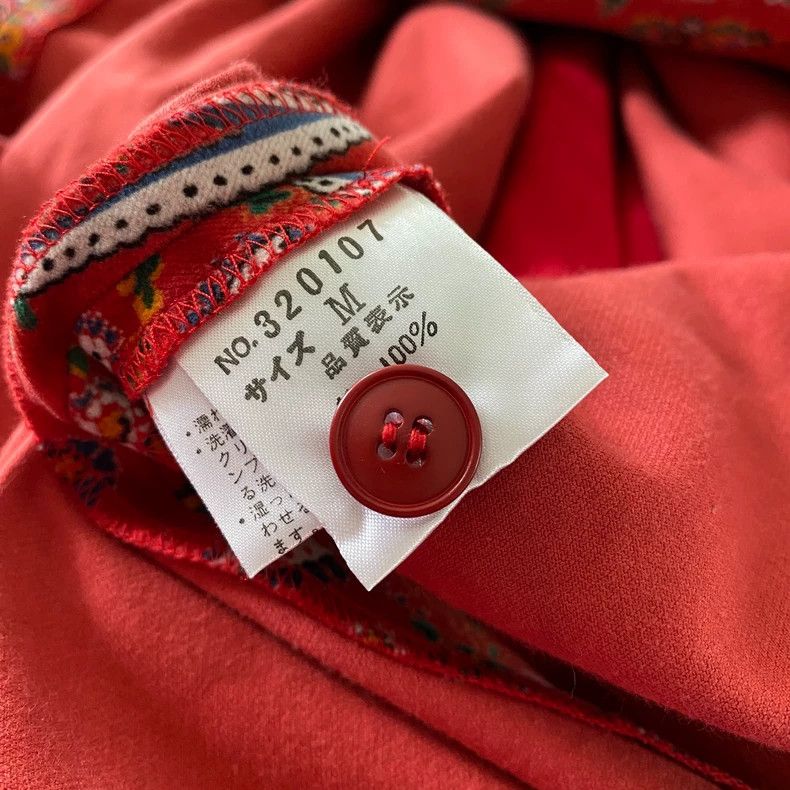 Kenzo KENZO sizeM Vintage red paisley dress Size 25" / US 0 / IT 36 - 8 Thumbnail