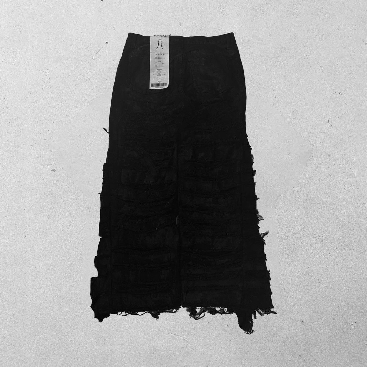 Designer Rustified AW24 Black Paint Distressed Flared Denim Size US 32 / EU 48 - 3 Thumbnail