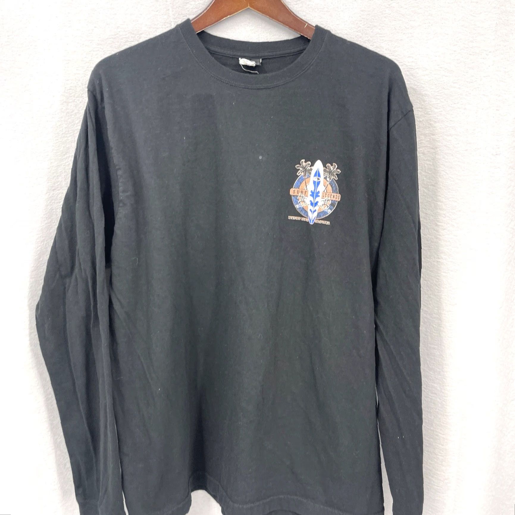 Oakley VINTAGE Oakley T-Shirt Men 2XL Crew Neck Long Sleeve Cotton Black 90s Surf Skate Retro Mens Size US XXL / EU 58 / 5 - 2 Thumbnail
