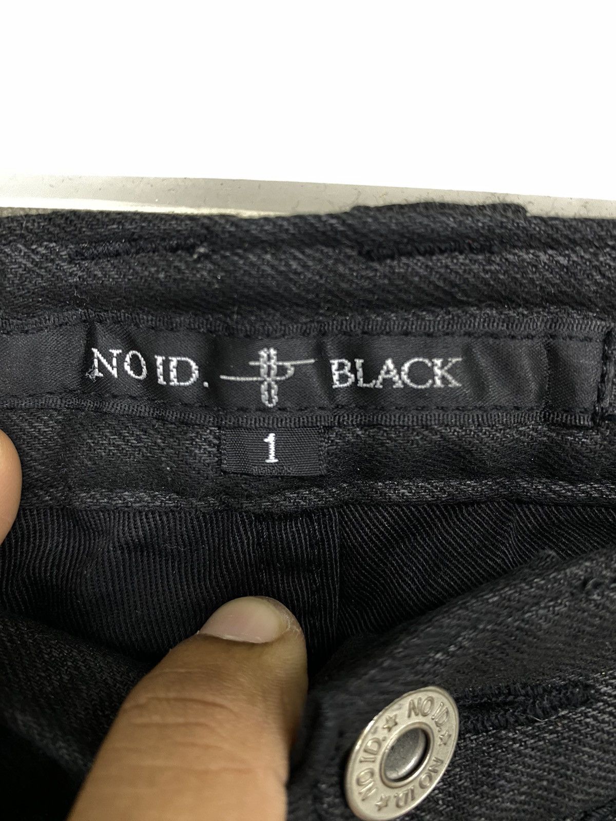 NO ID VINTAGE PUNK 1990s NO ID BLACK WAXED ZIPPER PUNK STYLE🔥 Size US 29 - 6 Thumbnail