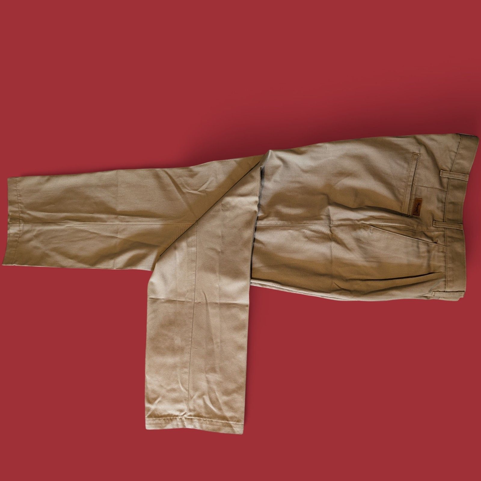 Wrangler Wrangler Riata Khaki Pants Mens 34x30 Beige Cotton 3 Pockets Size US 34 / EU 50 - 1 Thumbnail