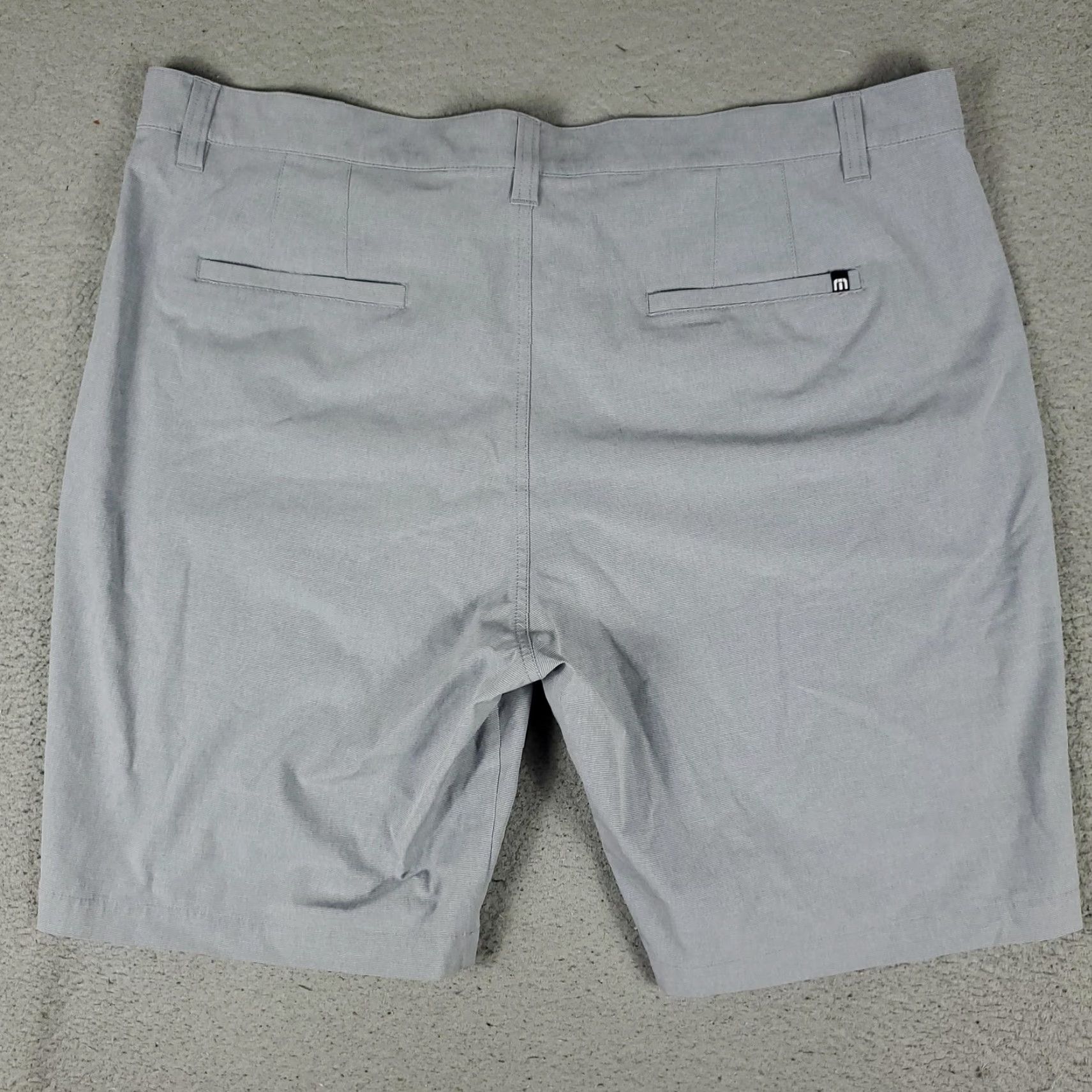TravisMathew Travis Mathew Shorts Mens 42 Gray Golf Performance Stretch Lightweight Casual Chino Knit Pockets 10in Inseam Regular - Big & Tall Size US 42 / EU 58 - 7 Thumbnail