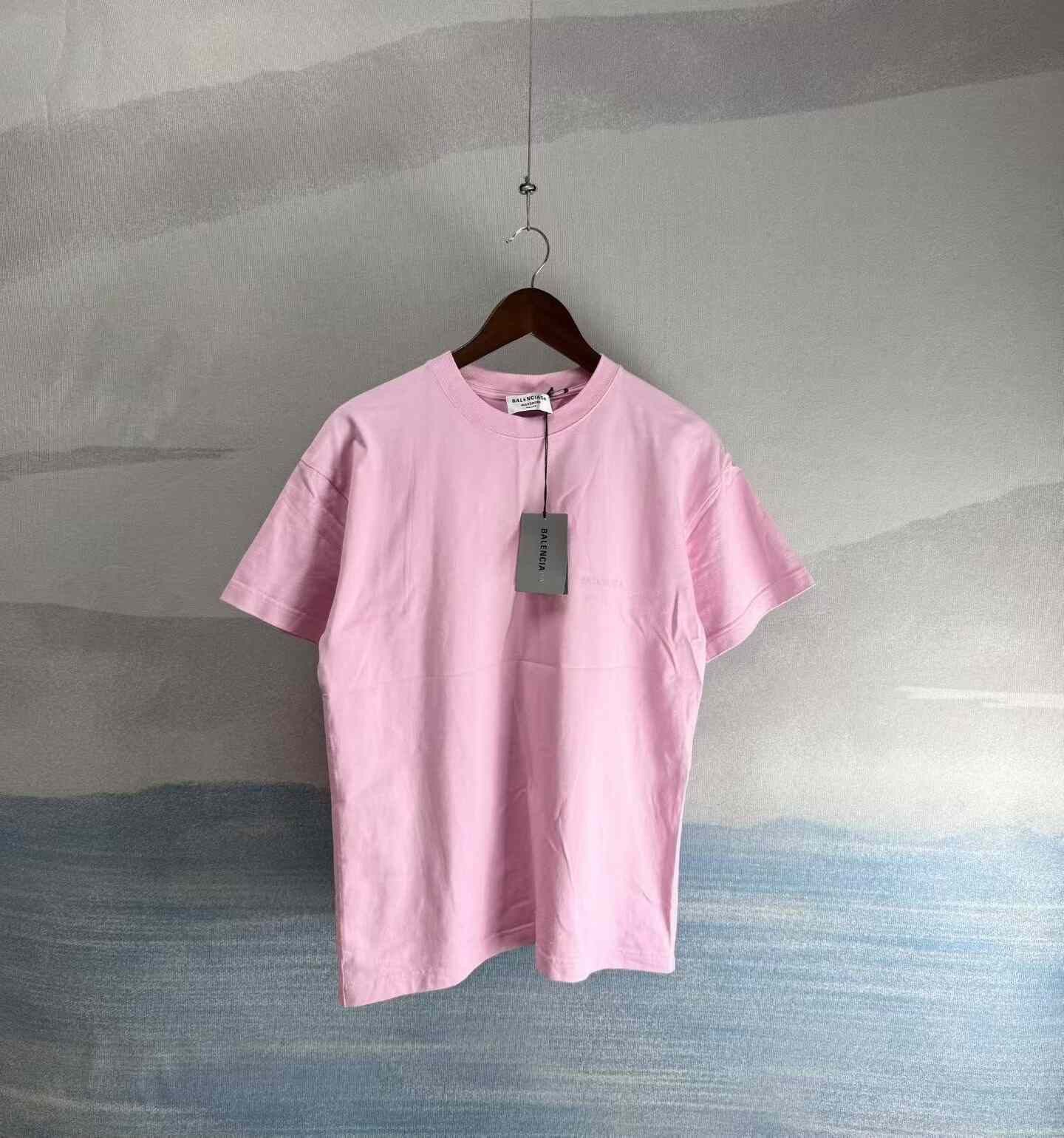 Balenciaga Balenciaga Pink Front Back Logo T-Shirt Size S / US 4 / IT 40 - 1 Thumbnail