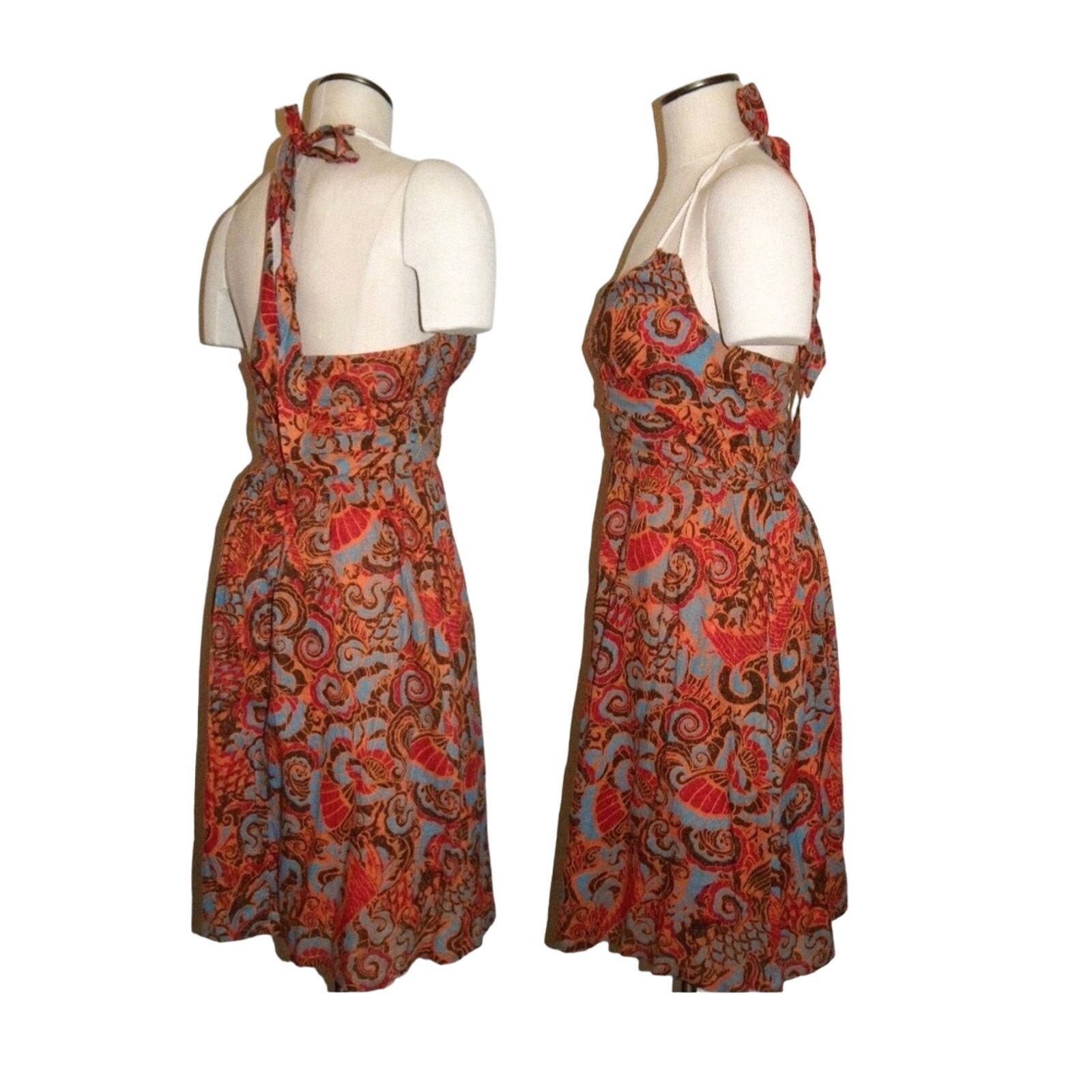 Anthropologie Moulinette Souers Batik Halter Dress | ANTHROPOLOGIE | Sz 6 Size M / US 6-8 / IT 42-44 - 3 Thumbnail