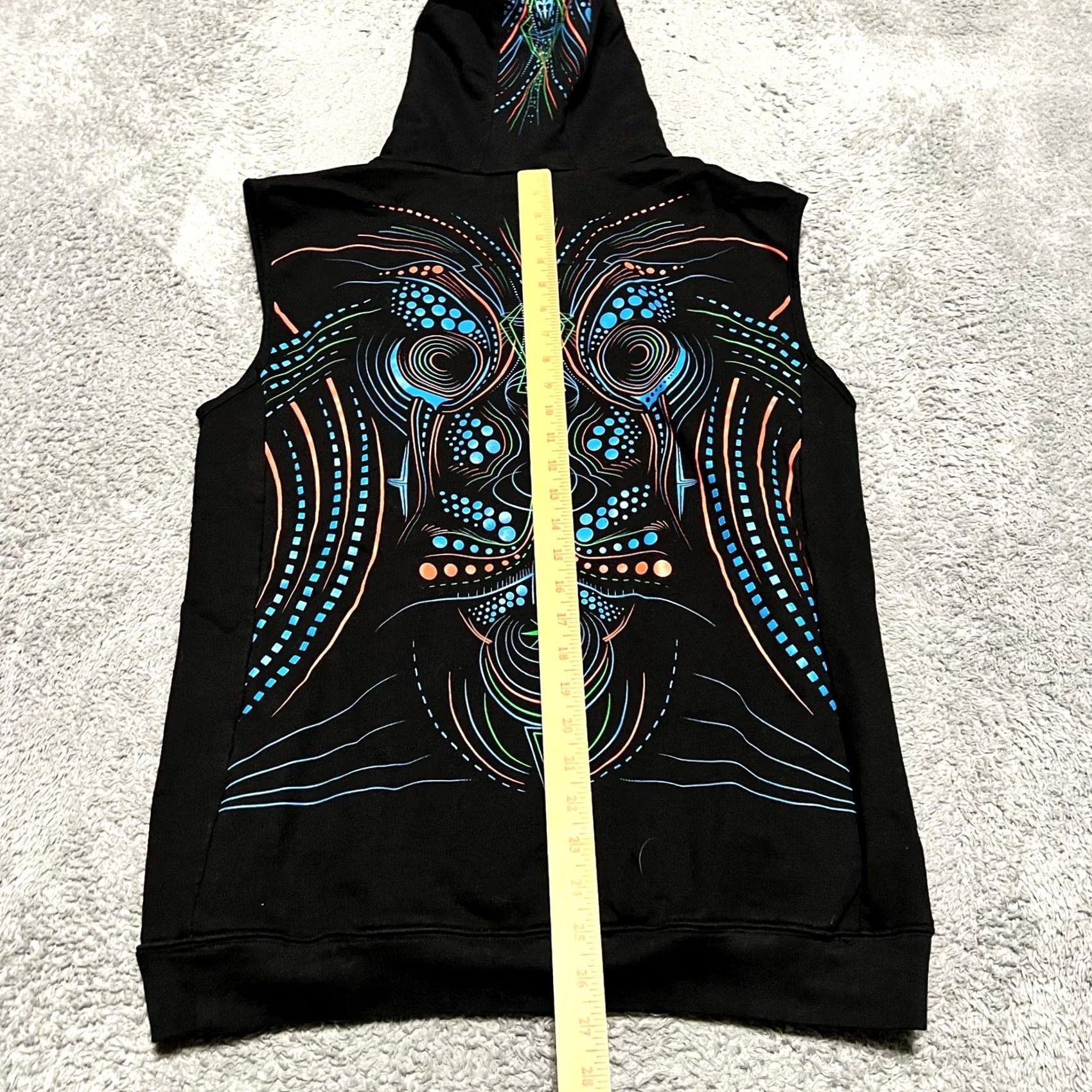 Vintage Psycho Active Public Beta Hoodie Mens Large Neon Sleeveless Sweatshirt Men L Sleeveless Black Pullover Hoodie Size US L / EU 52-54 / 3 - 6 Thumbnail