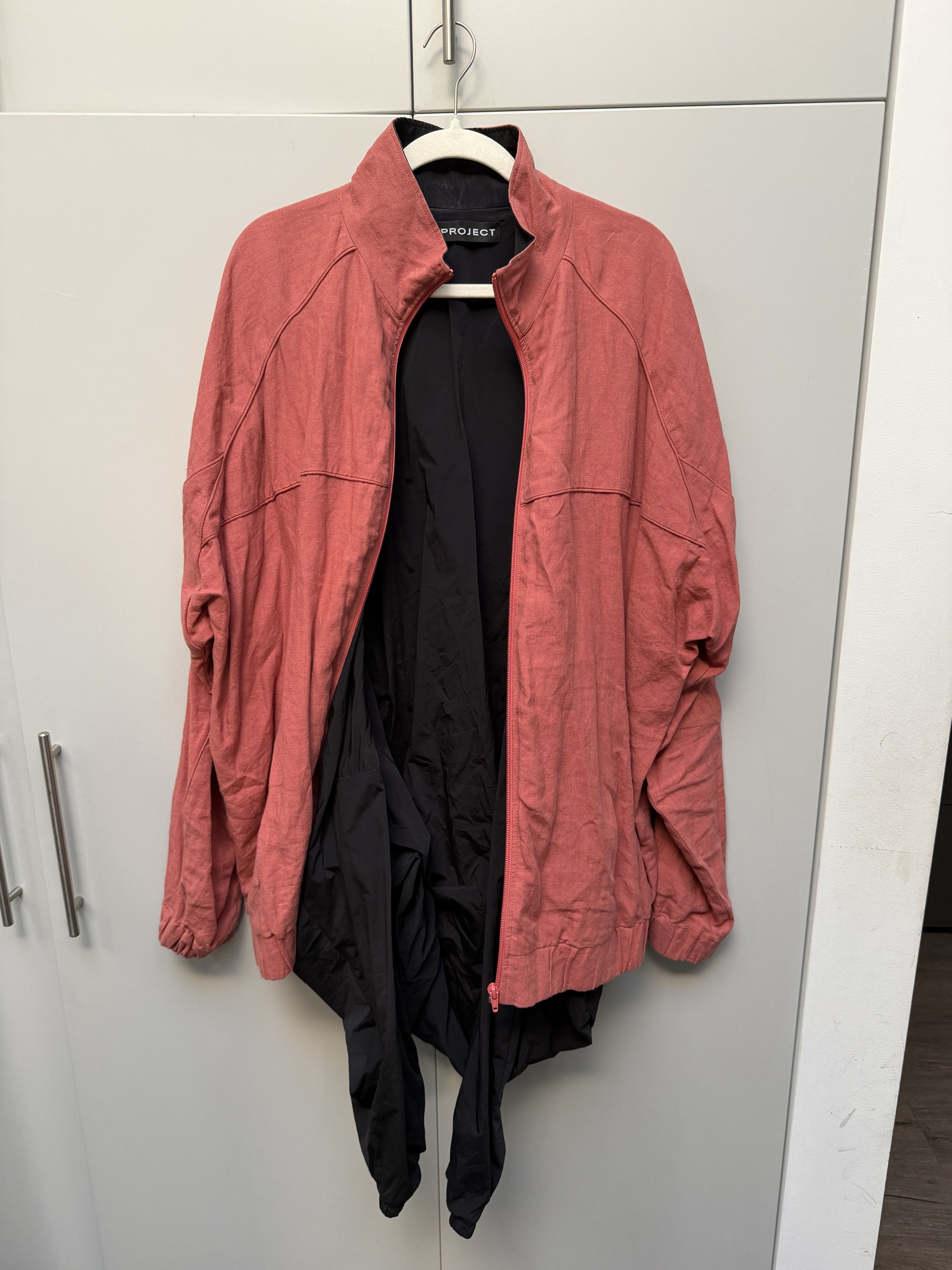 Y/Project Y/Project SS18 Layered Red Linen Black Nylon Parka Size US S / EU 44-46 / 1 - 6 Thumbnail