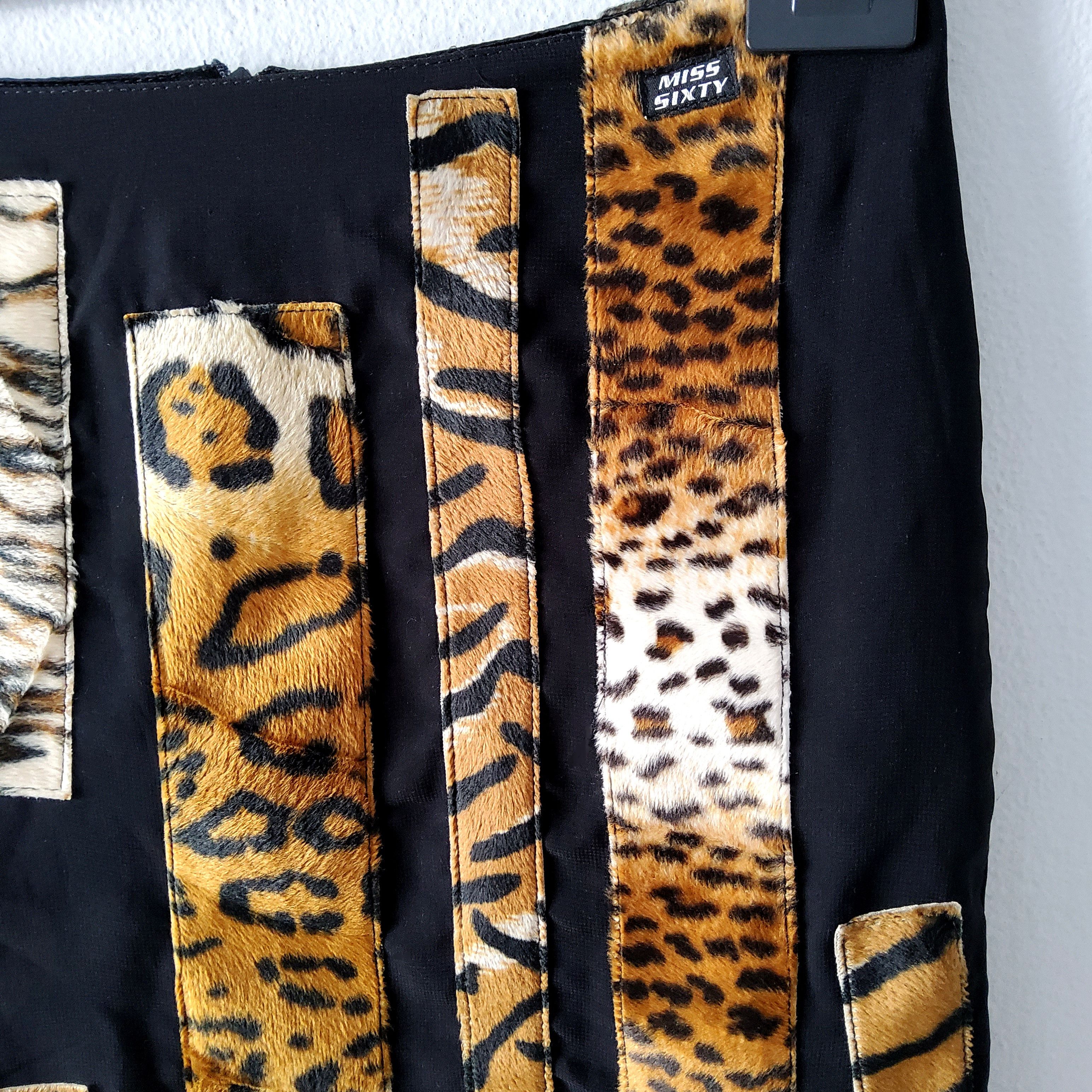 Miss Sixty Miss Sixty vintage y2k furry animal print patchwork skirt Size 28" / US 6 / IT 42 - 3 Thumbnail