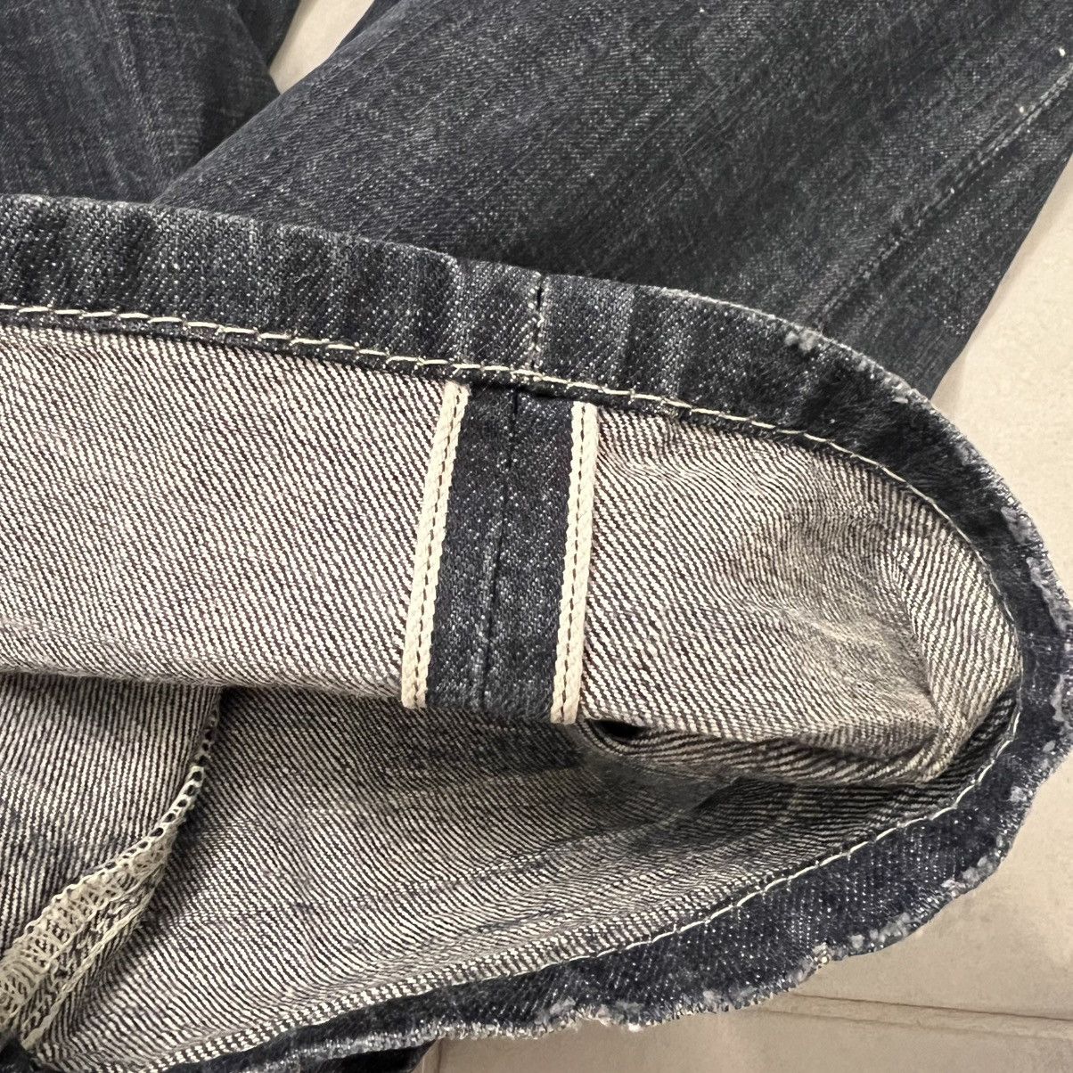 Robins Jeans Robin's Low Rise Selvedge Straight Leg Bootcut Jeans 34x35 Size US 34 / EU 50 - 3 Thumbnail