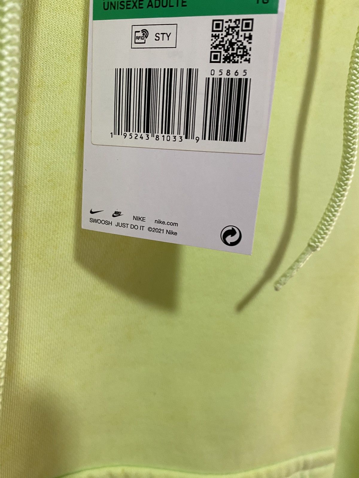Stussy Stüssy x Nike sweatshirt, size XL, neon yellow, new with tag Size US XL / EU 56 / 4 - 7 Thumbnail