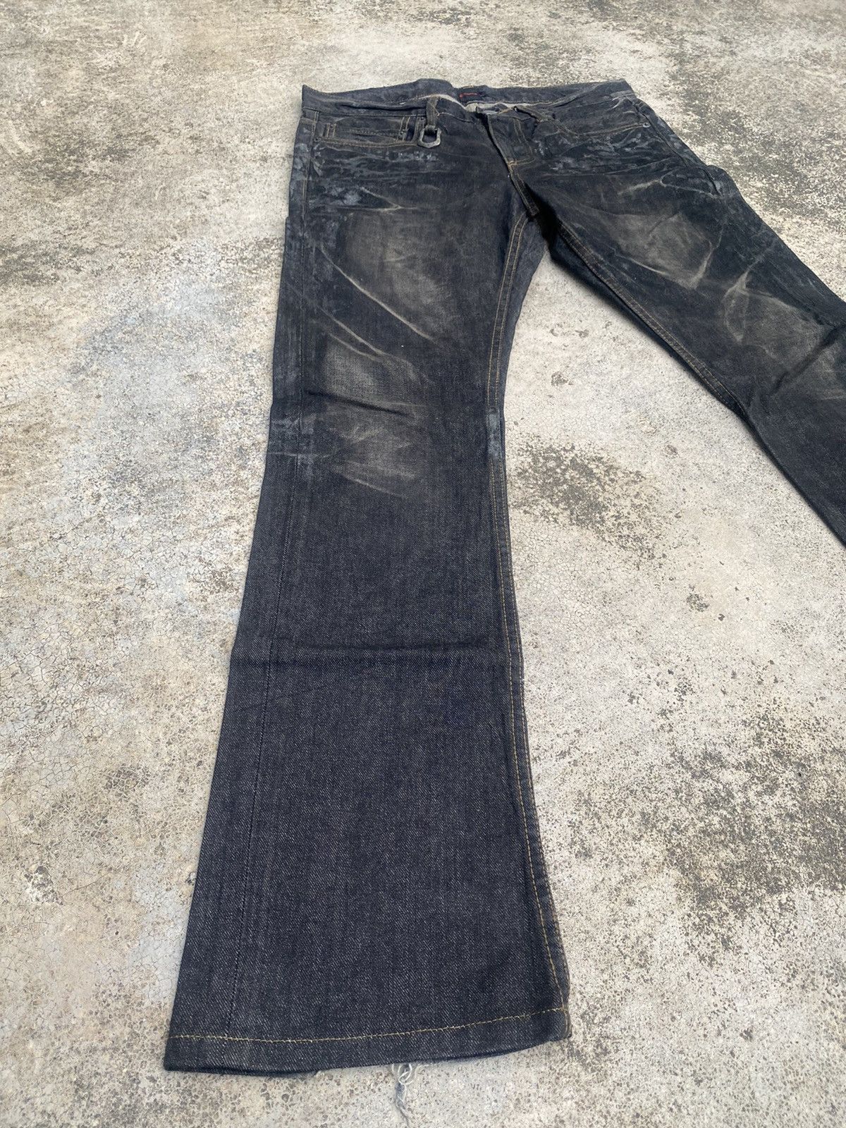 If Six Was Nine × JACKROSE Flare Jeans Jack Rose Waxed Clawmark Bootcut Size US 32 / EU 48 - 1 Thumbnail