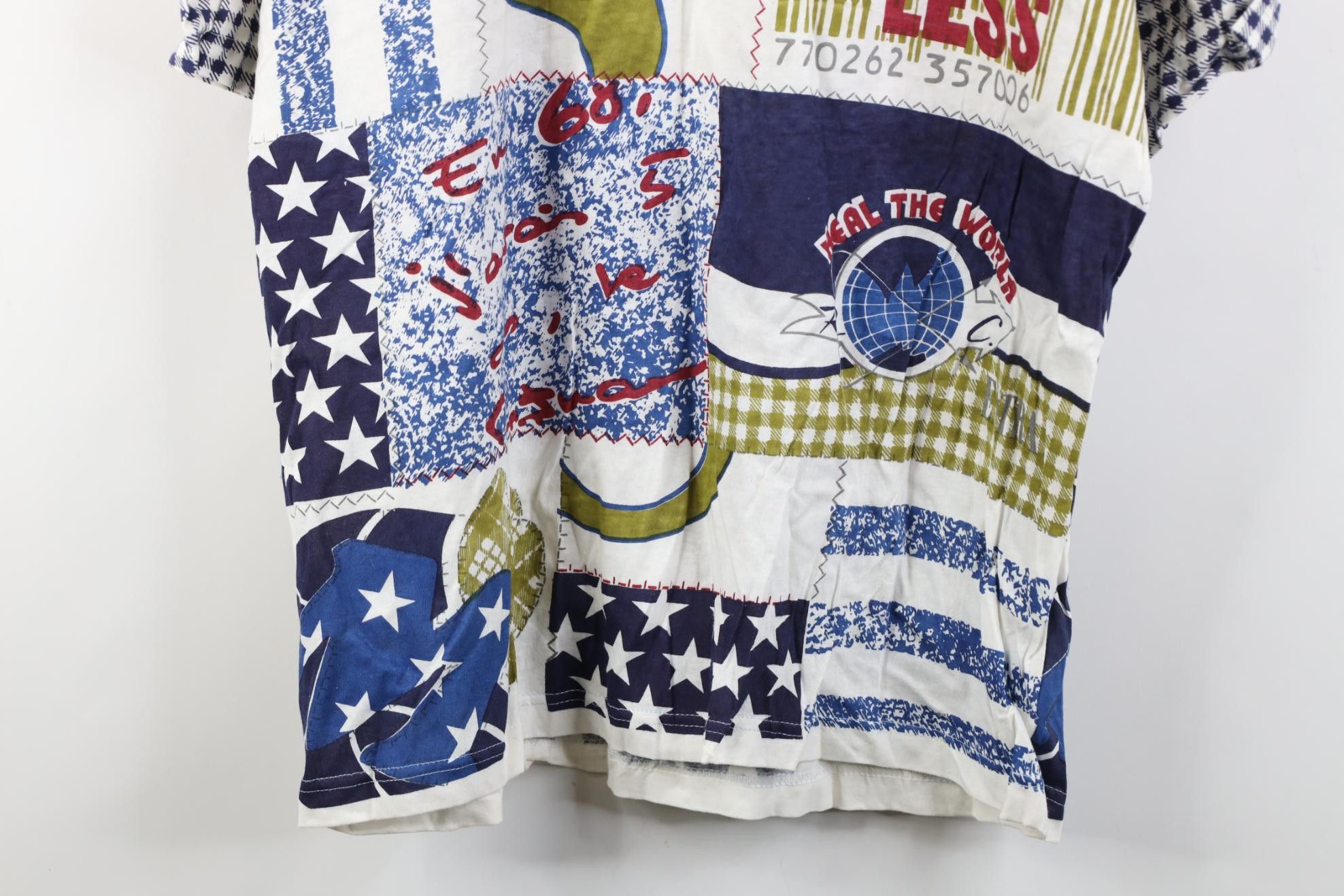 Vintage Deadstock Vintage 90s Streetwear Patchwork All Over T-Shirt Size US XXL / EU 58 / 5 - 3 Thumbnail