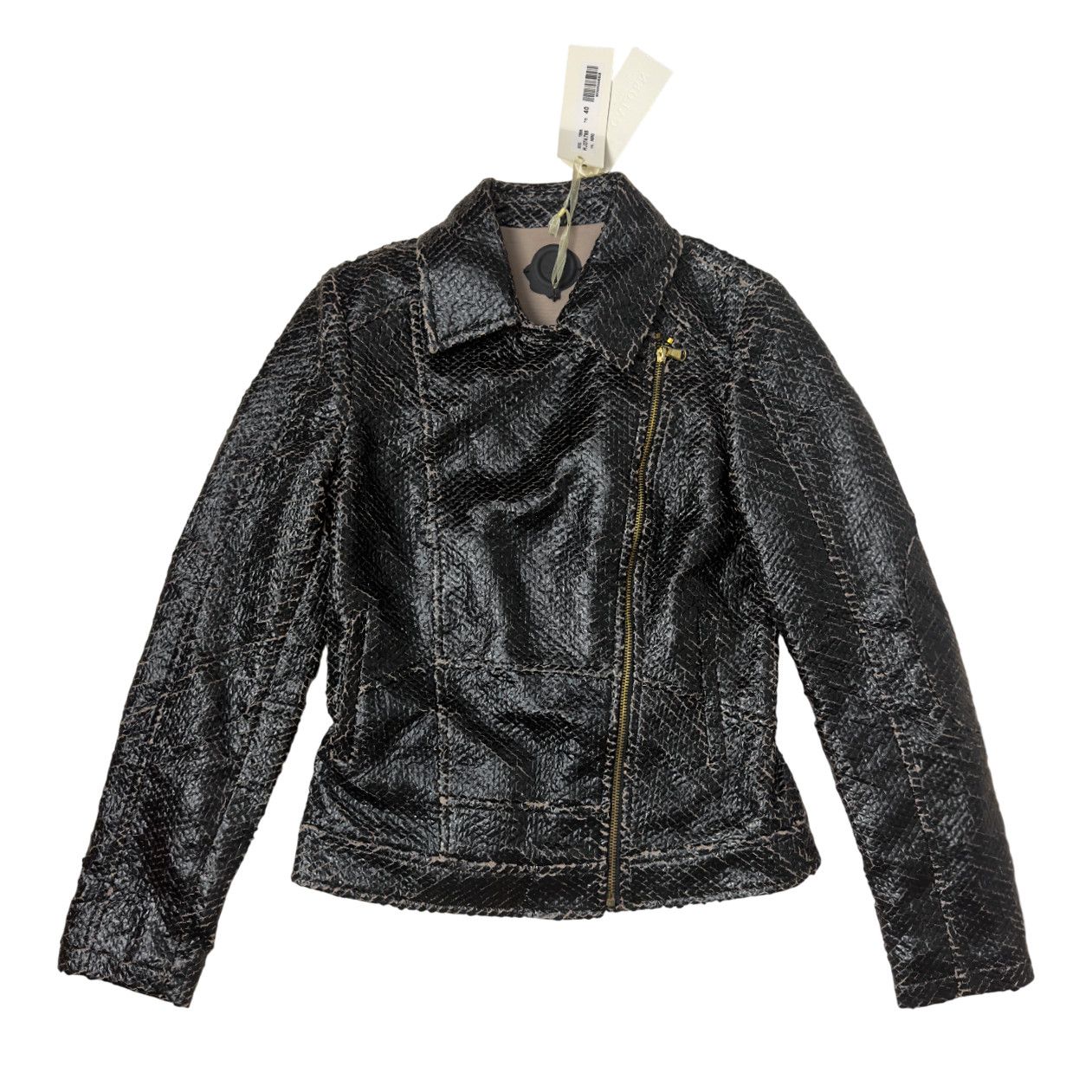 14th Addiction Van Caloen distressed leather biker jacket Size US XXS / EU 40 - 1 Thumbnail