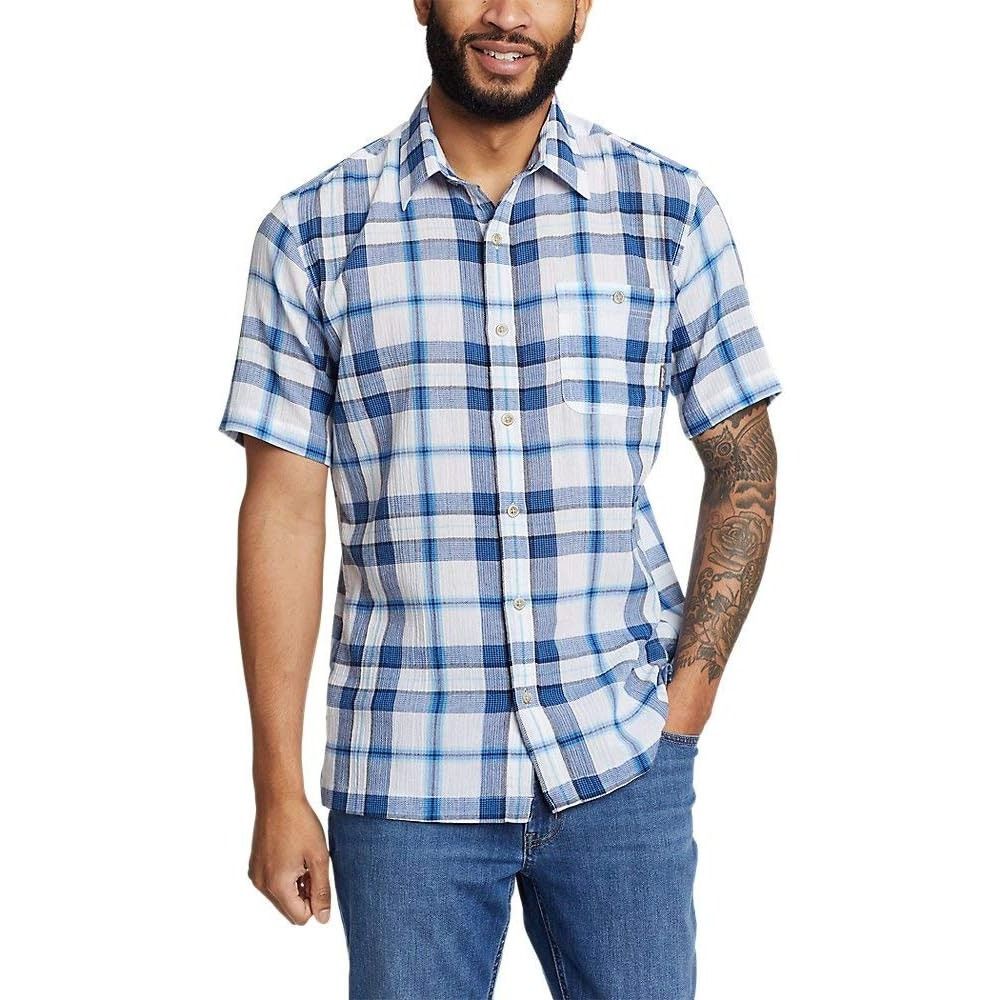 Eddie Bauer New Eddie Bauer Mens Small Cotton Short Sleeve Button Shirt Size US S / EU 44-46 / 1 - 1 Thumbnail