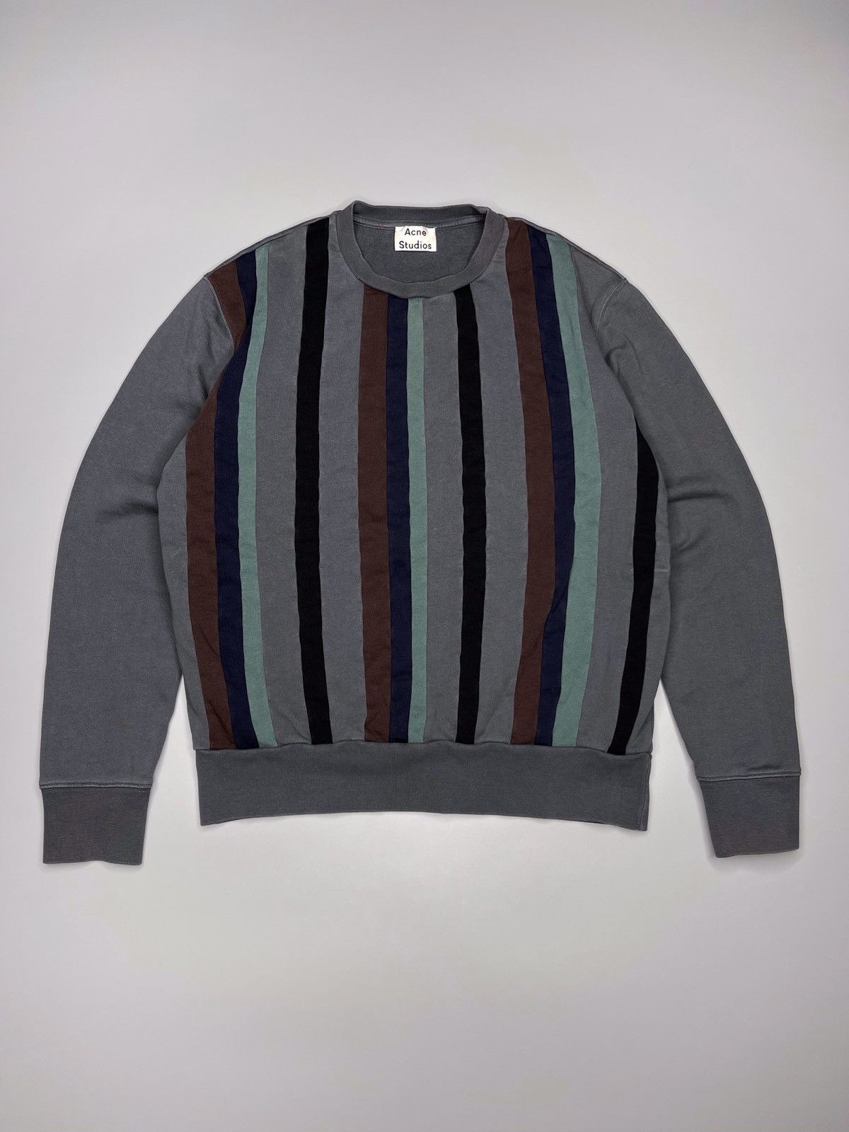 image of Acne Studios Ss16 Striped Sweatshirt, Men's (Size Small)