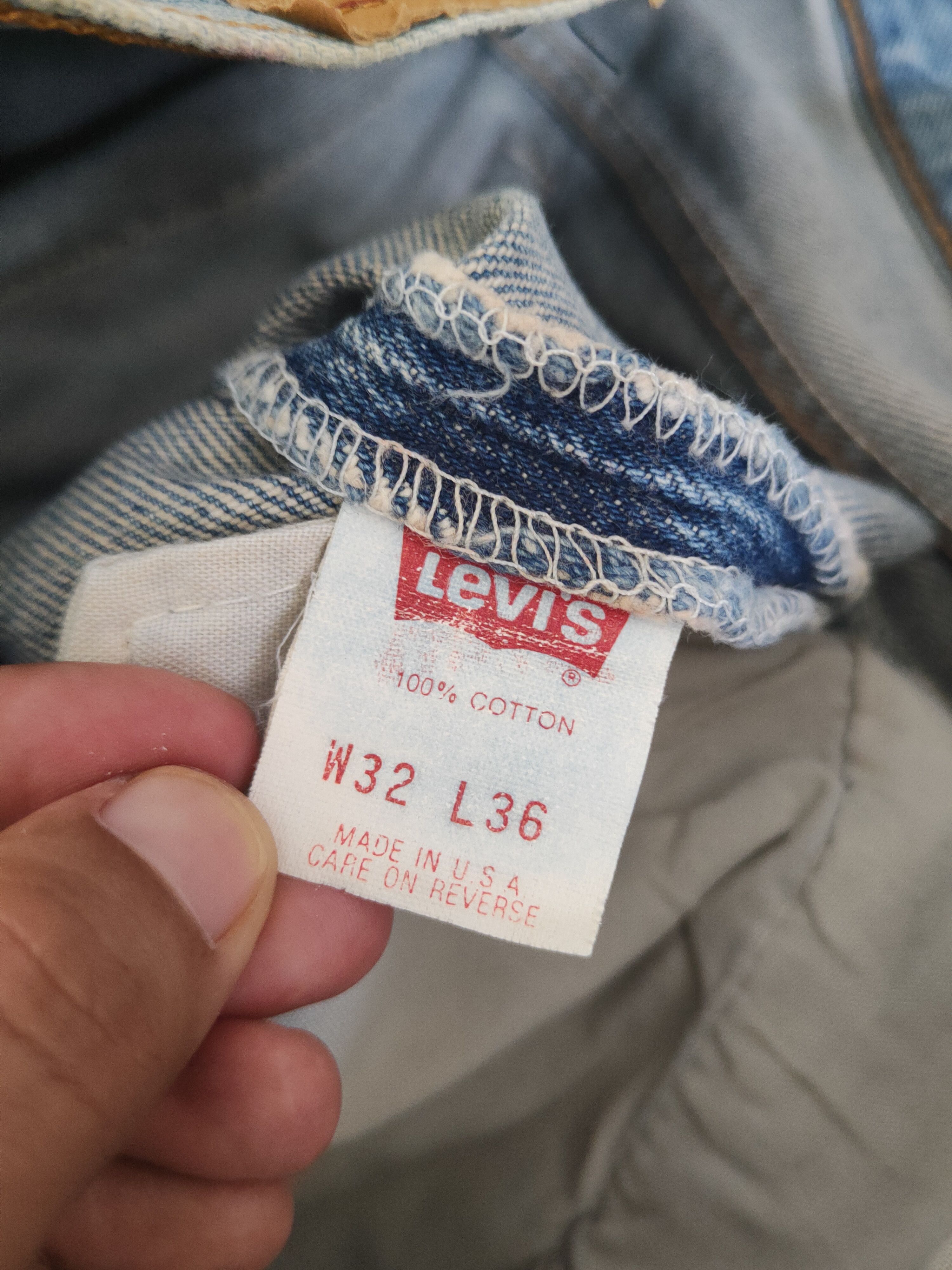 Levi's 501 Levi's Blue Distressed Ripped Jeans #S2809 Size US 31 - 17 Thumbnail