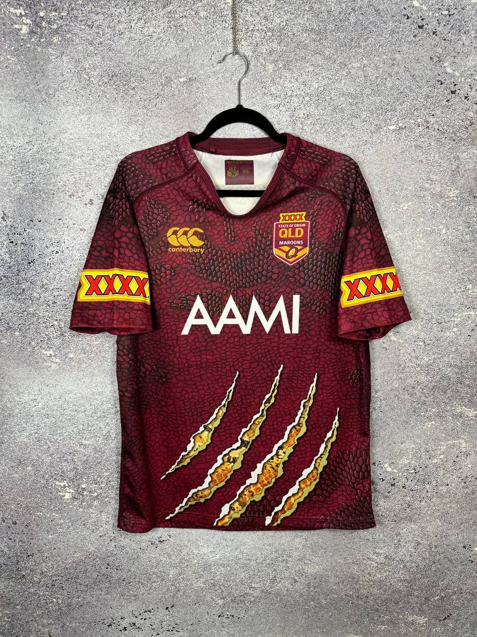 Canterbury of New Zealand QLD Maroons State Of Origin 2009 NRL Canterbury Jersey Size US L / EU 52-54 / 3 - 1 Thumbnail