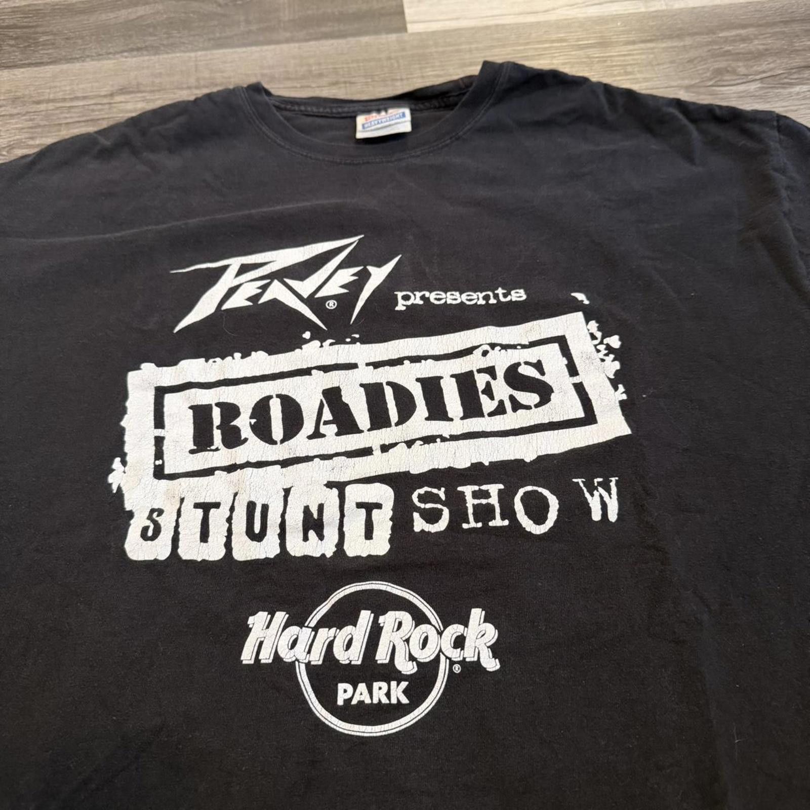 Hanes Vintage peavey roadies stunt show hard rock park t shirt 00s Size US XL / EU 56 / 4 - 2 Thumbnail