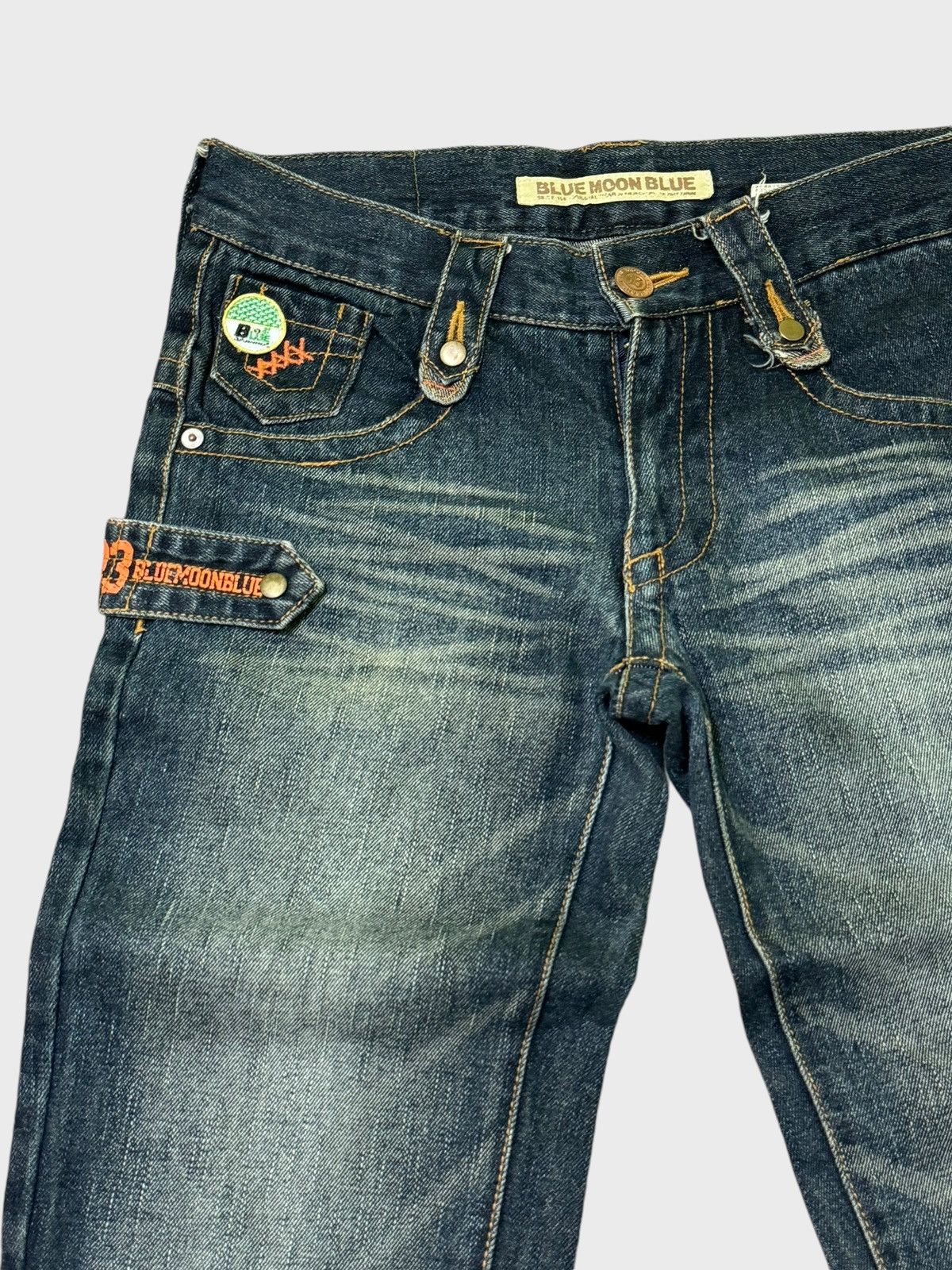 Japanese Brand Vtg BLUE MOON BLUE Surf Style Patches Denim Pant Size US 30 / EU 46 - 4 Thumbnail