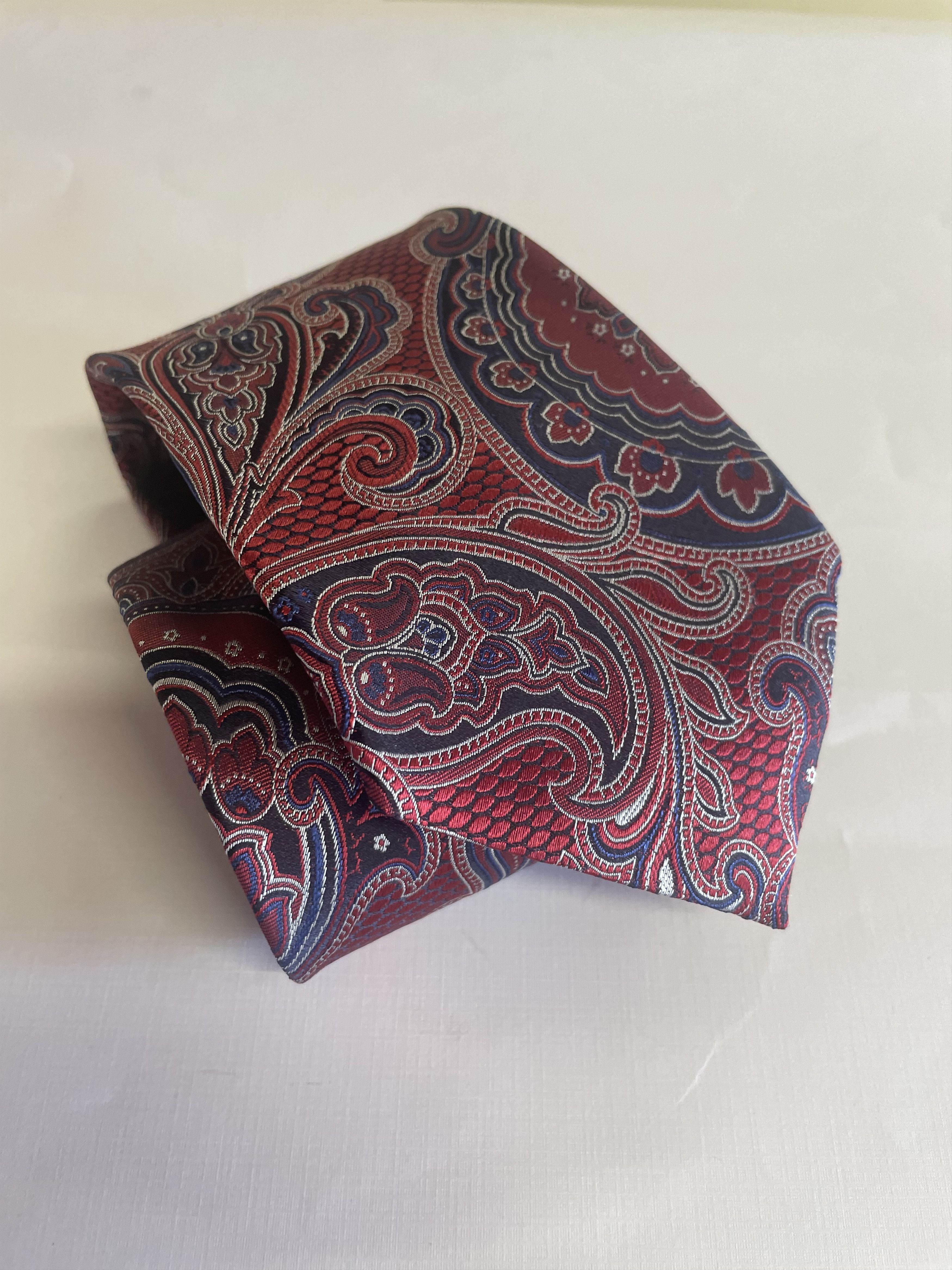 Ermenegildo Zegna Ermenegildo Zegna Paisley Silk Tie, Size Regular - Red Size ONE SIZE - 4 Thumbnail