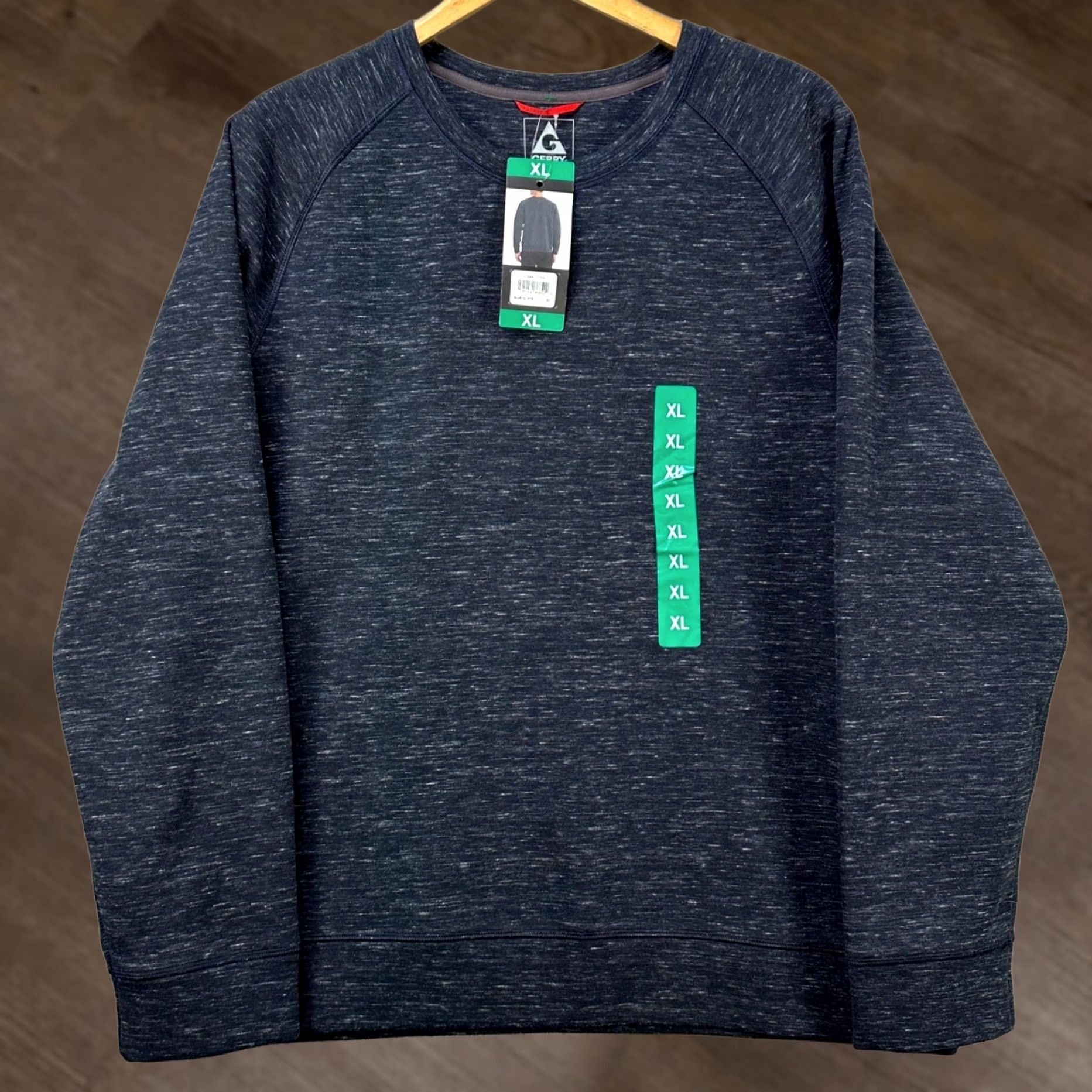 Vintage Gerry Sweatshirt Pullover Mens XL Blue Heather Crewneck Long Sleeve Stretch NEW Size US XL / EU 56 / 4 - 1 Thumbnail
